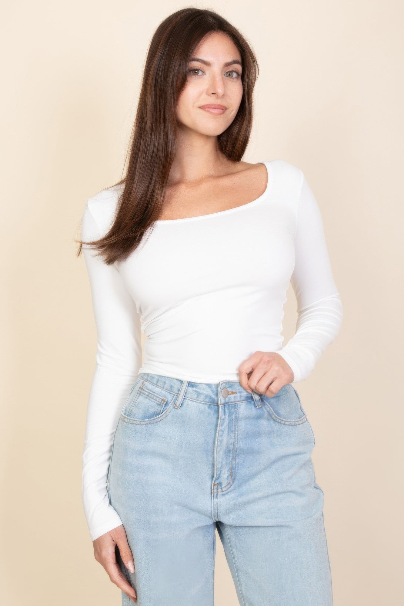 Square Neck Long Sleeve Top product image