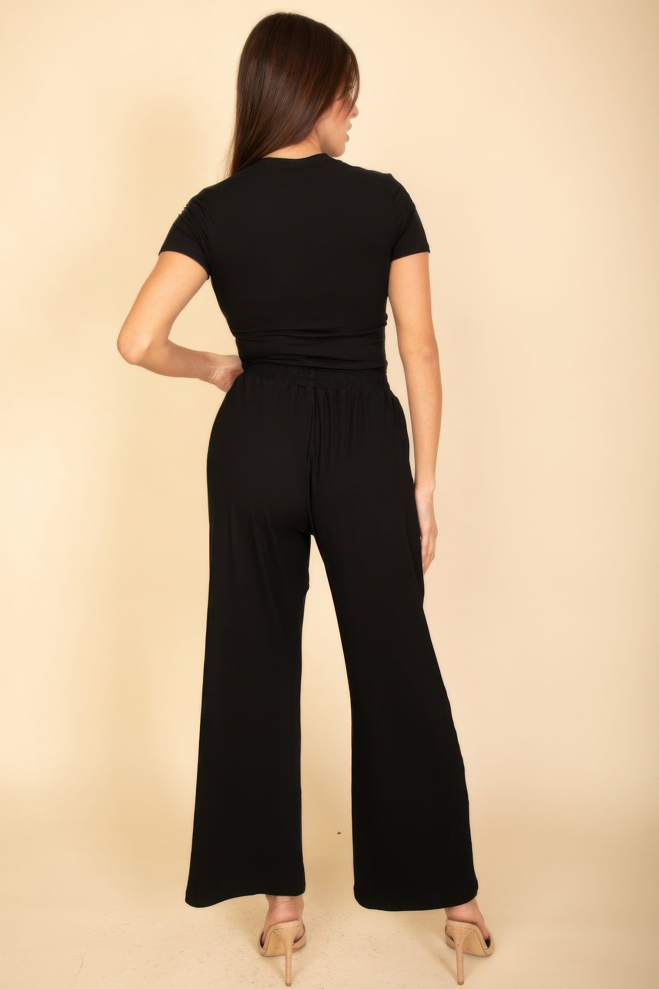 Relaxed Fit Top And Wide-leg Pants Set product image