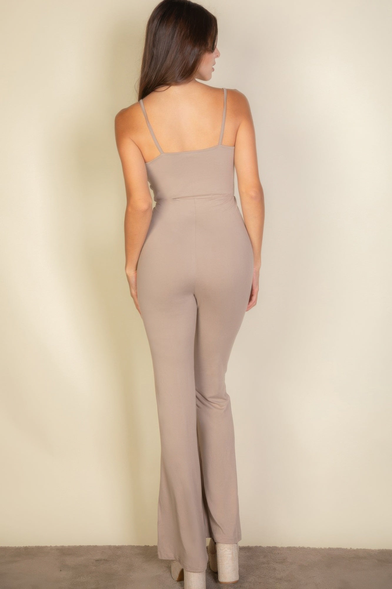 Solid Sleeveless Wide Leg Jumpsuit product image