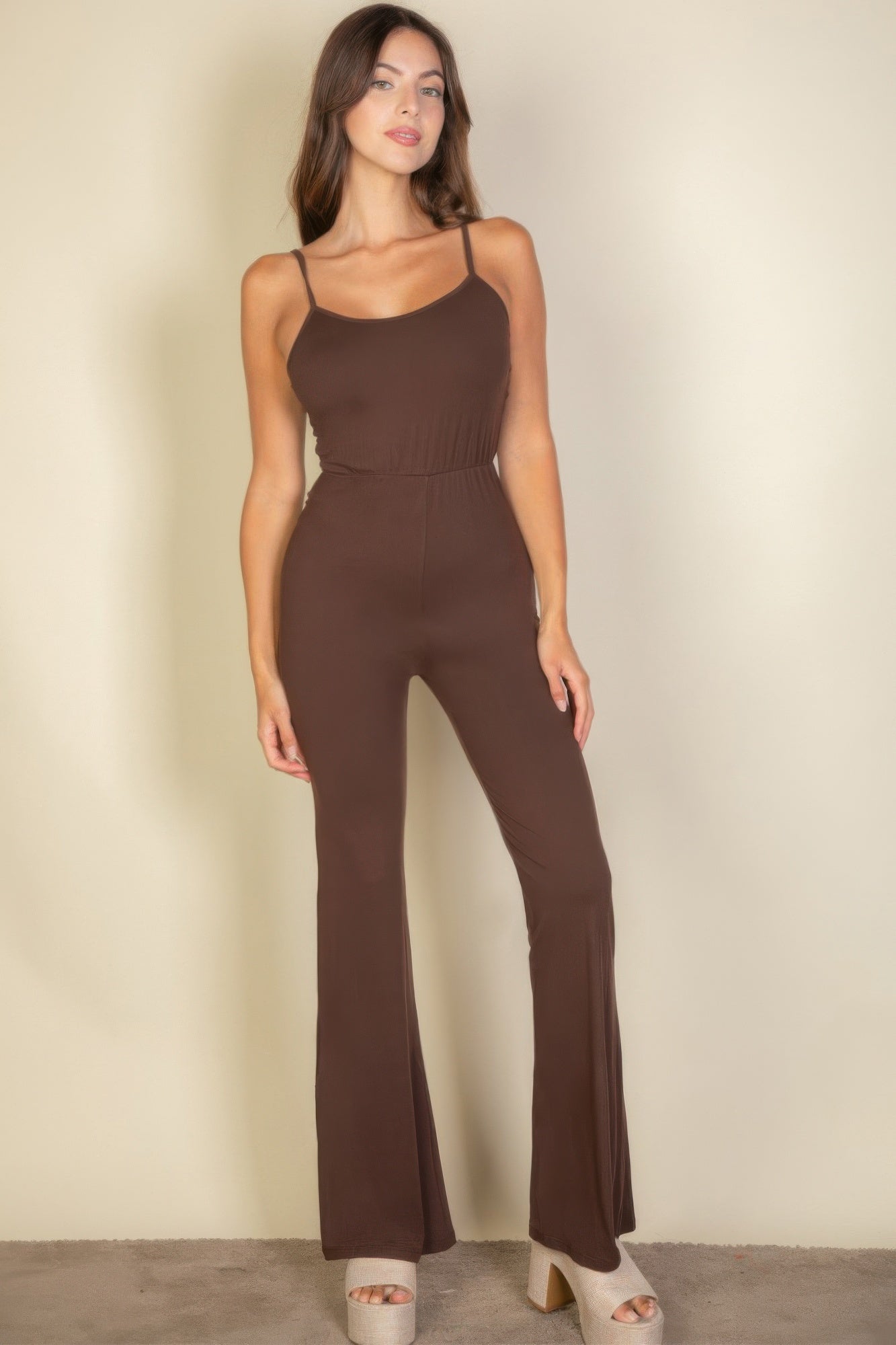 Solid Sleeveless Wide Leg Jumpsuit product image