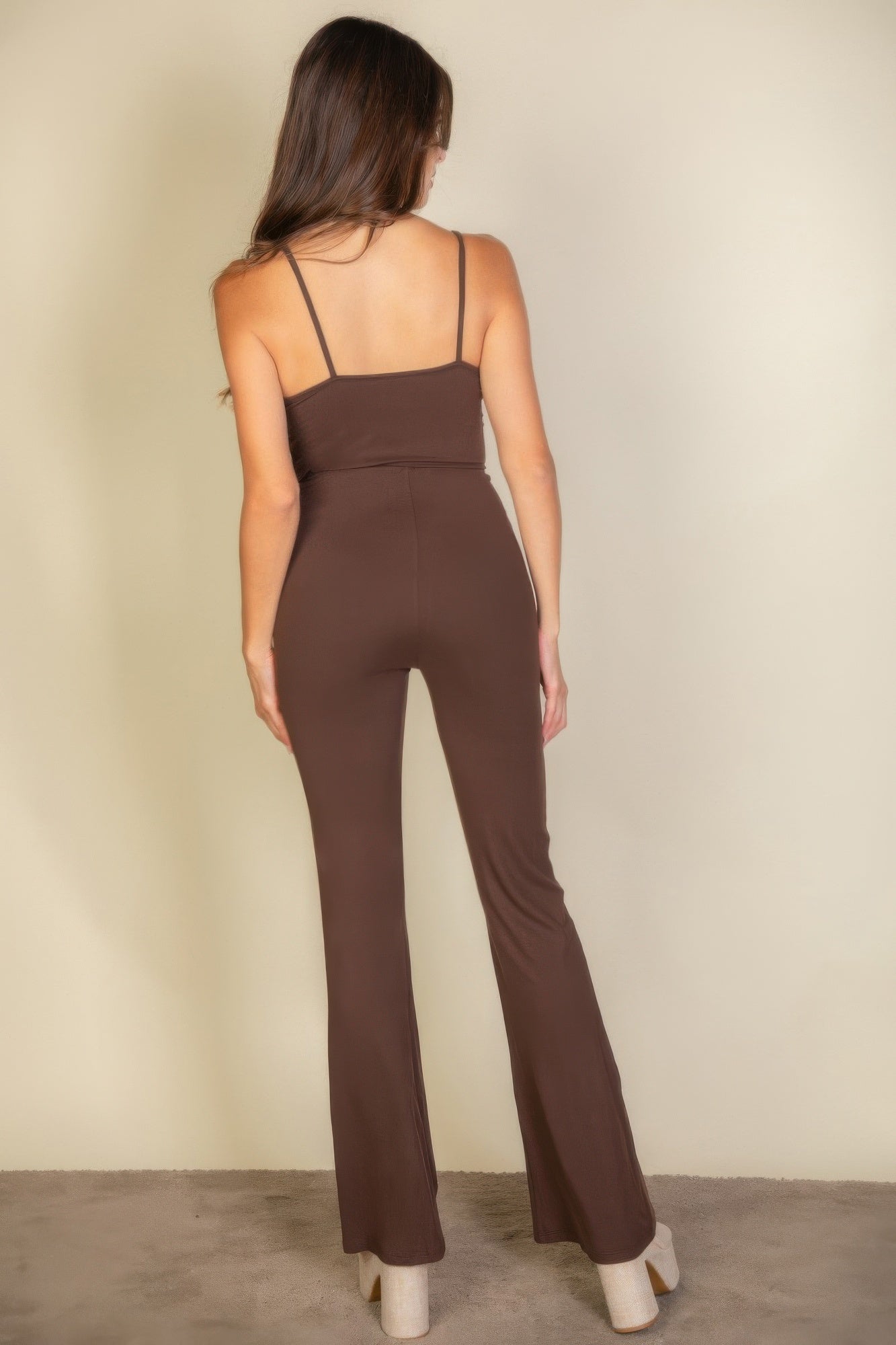 Solid Sleeveless Wide Leg Jumpsuit product image
