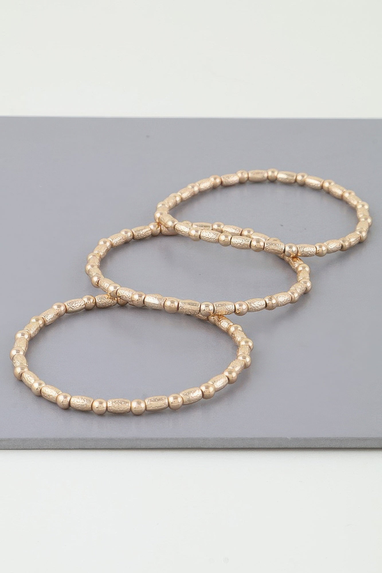 Triple Pillar Stone Beaded Bracelet product image