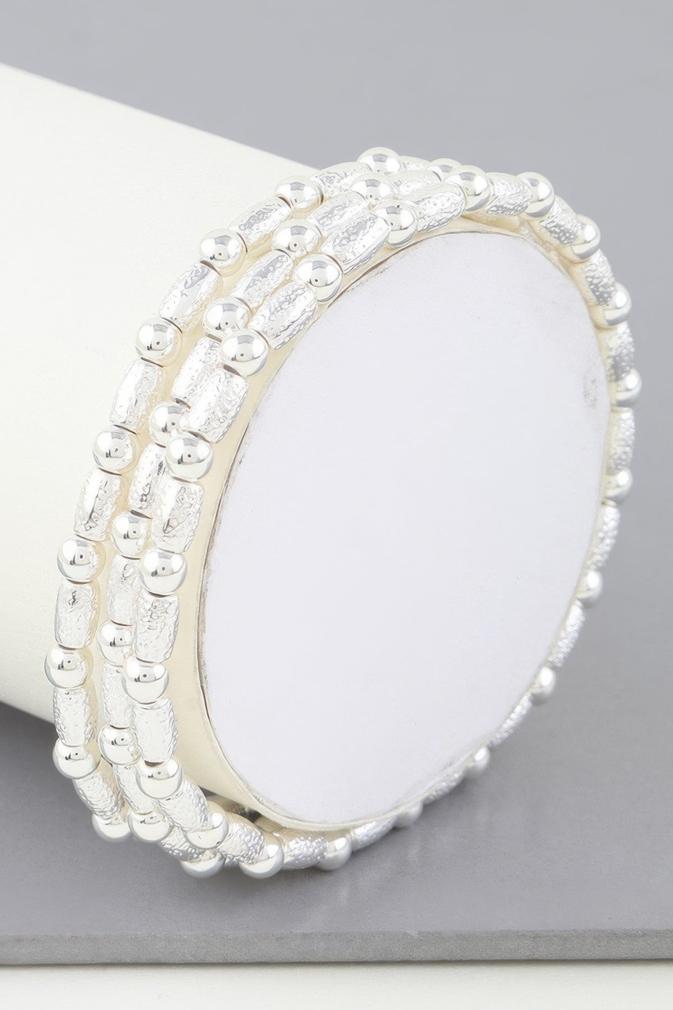 Triple Pillar Stone Beaded Bracelet product image