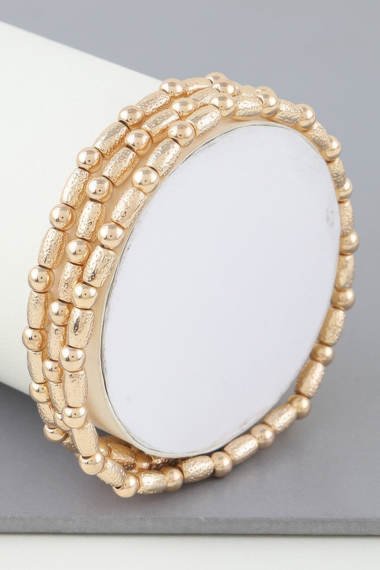 Triple Pillar Stone Beaded Bracelet product image