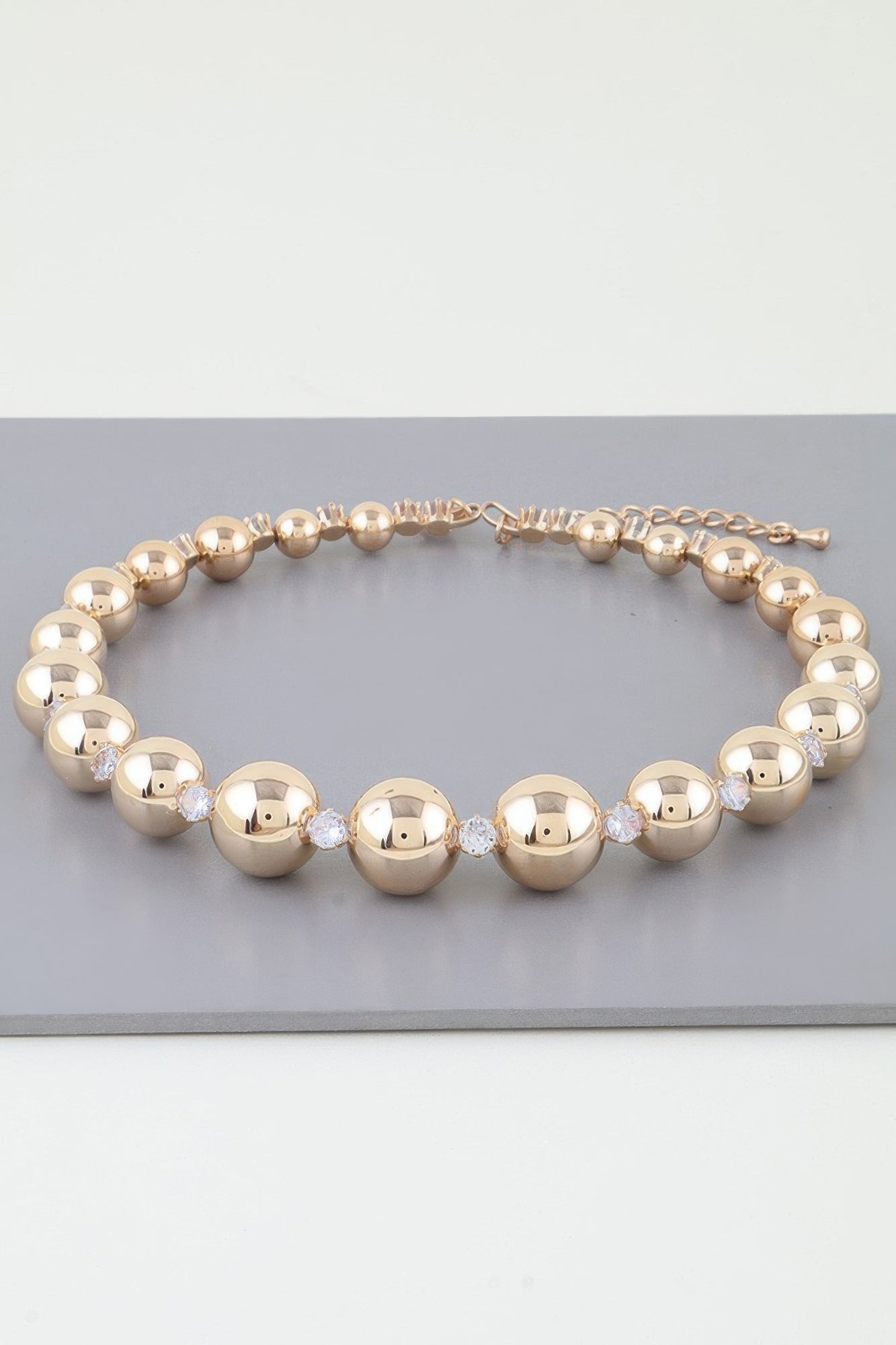 Rhinestone Beaded Choker Necklace product image