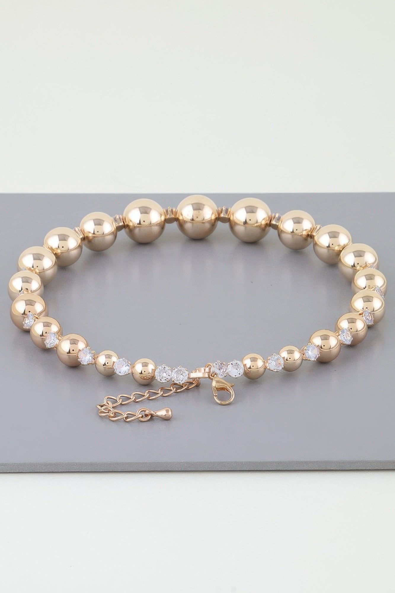 Rhinestone Beaded Choker Necklace product image