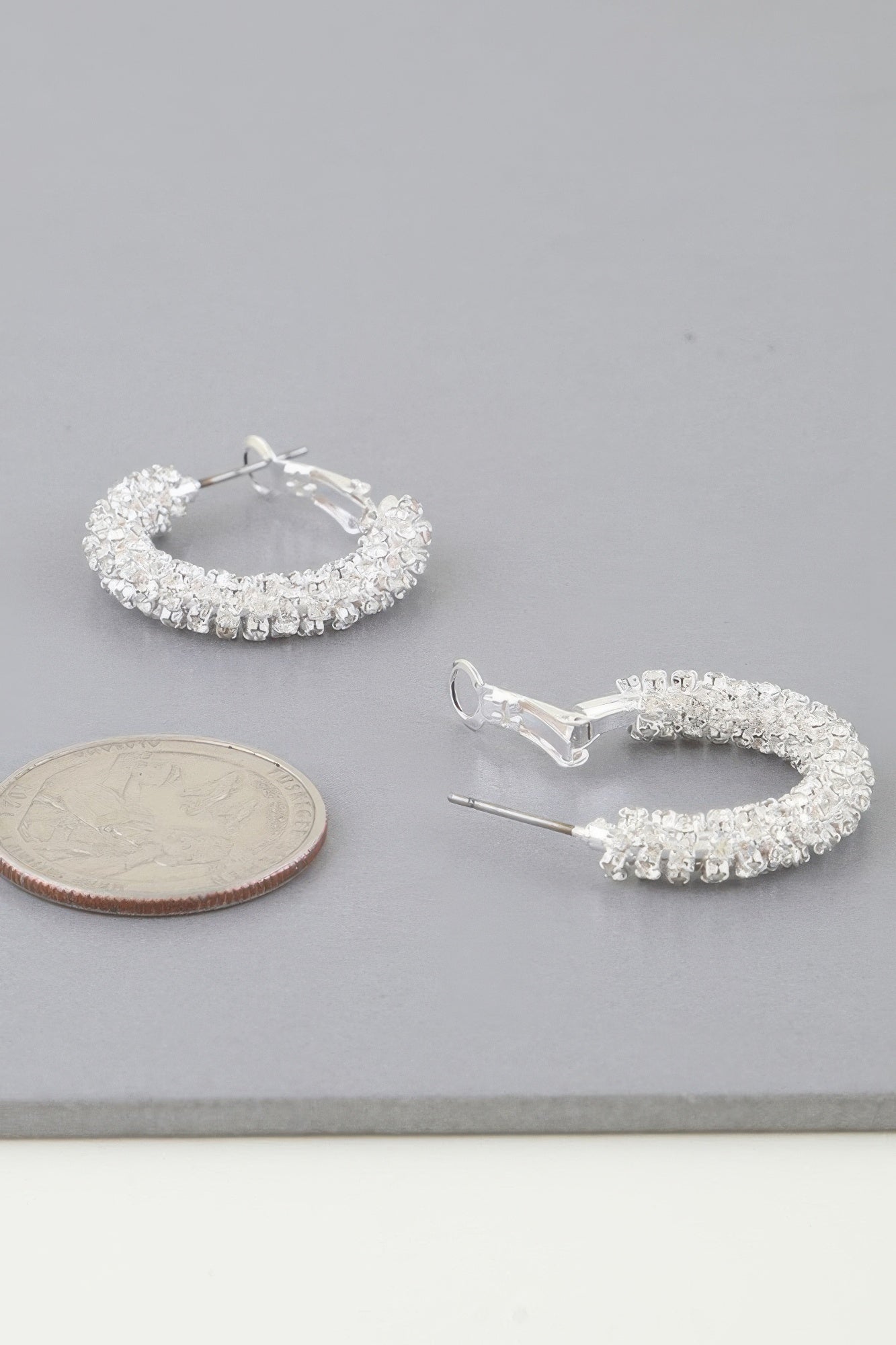 Petite Bejeweled Hoop Earrings product image