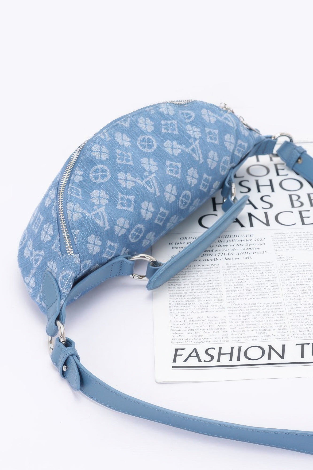 Embossed Denim Crossbody Bag product image