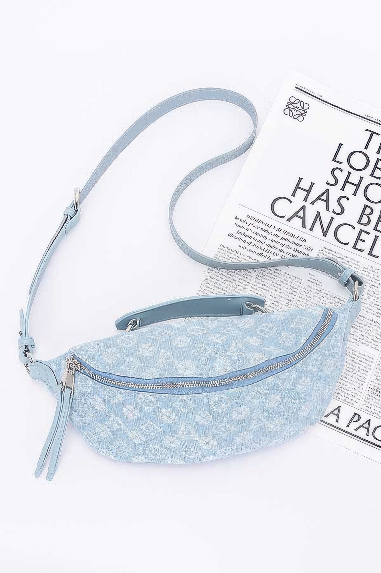 Embossed Denim Crossbody Bag product image