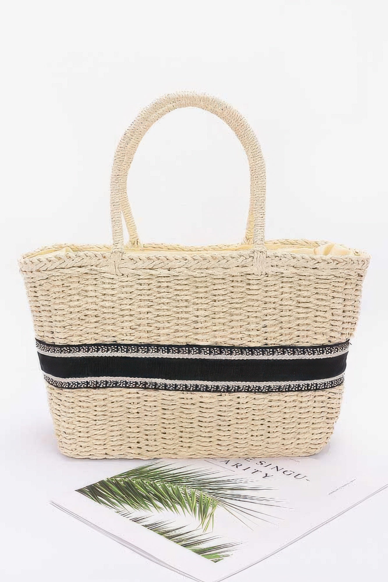 Faux Straw Tote Bag product image