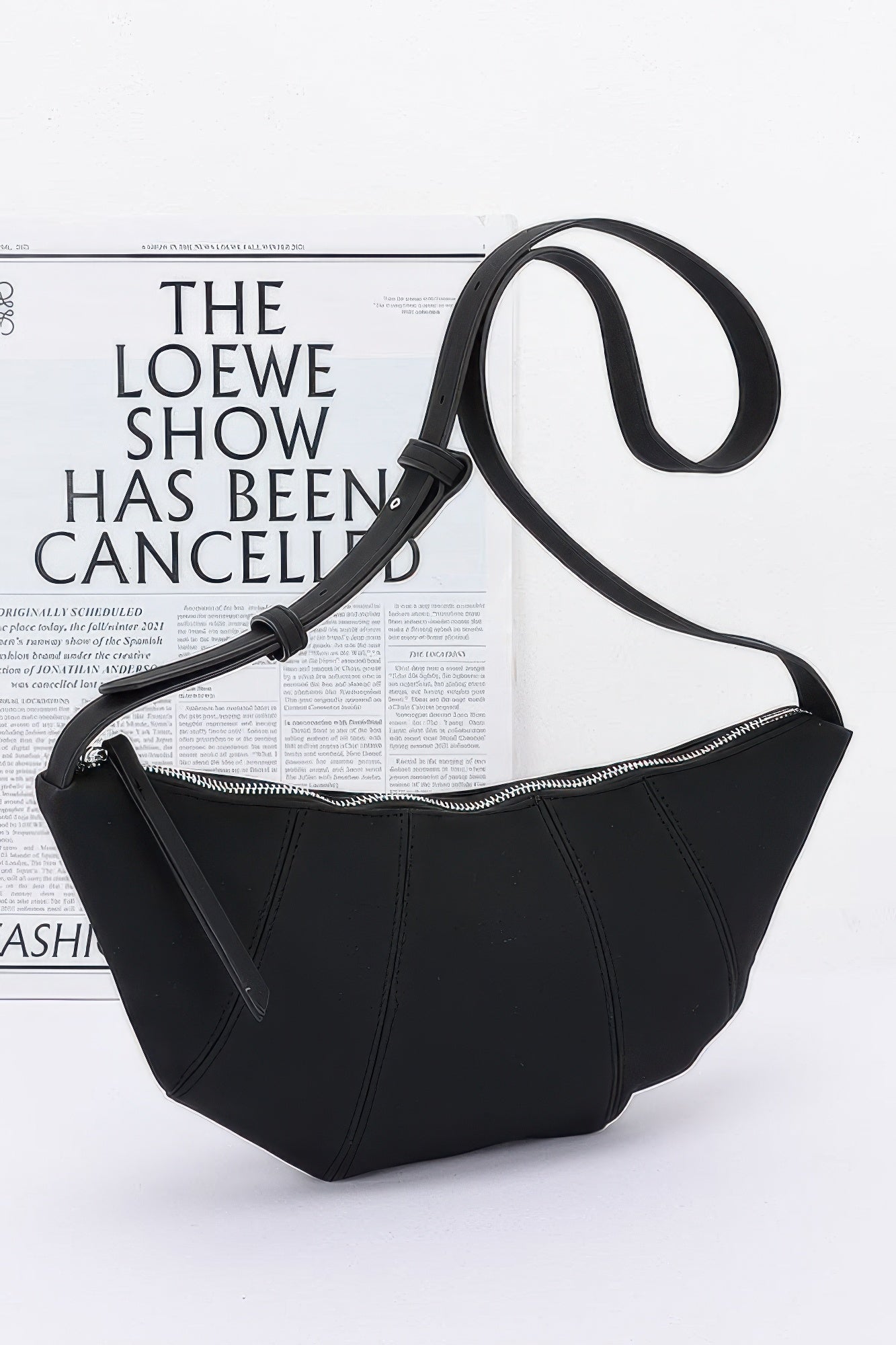 Faux Suede Croissant Bag product image