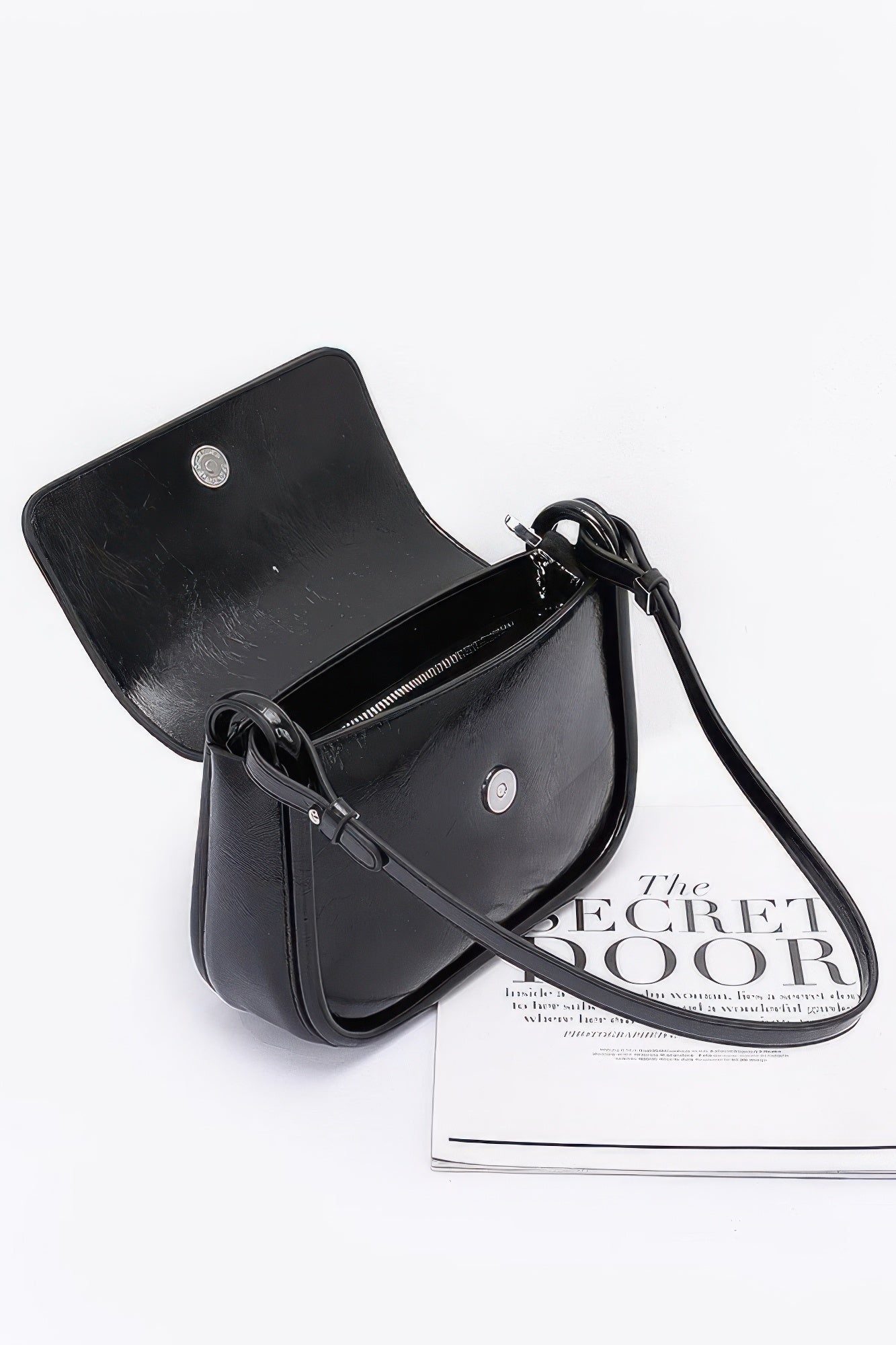Faux Leather Bow Flap Bag product image