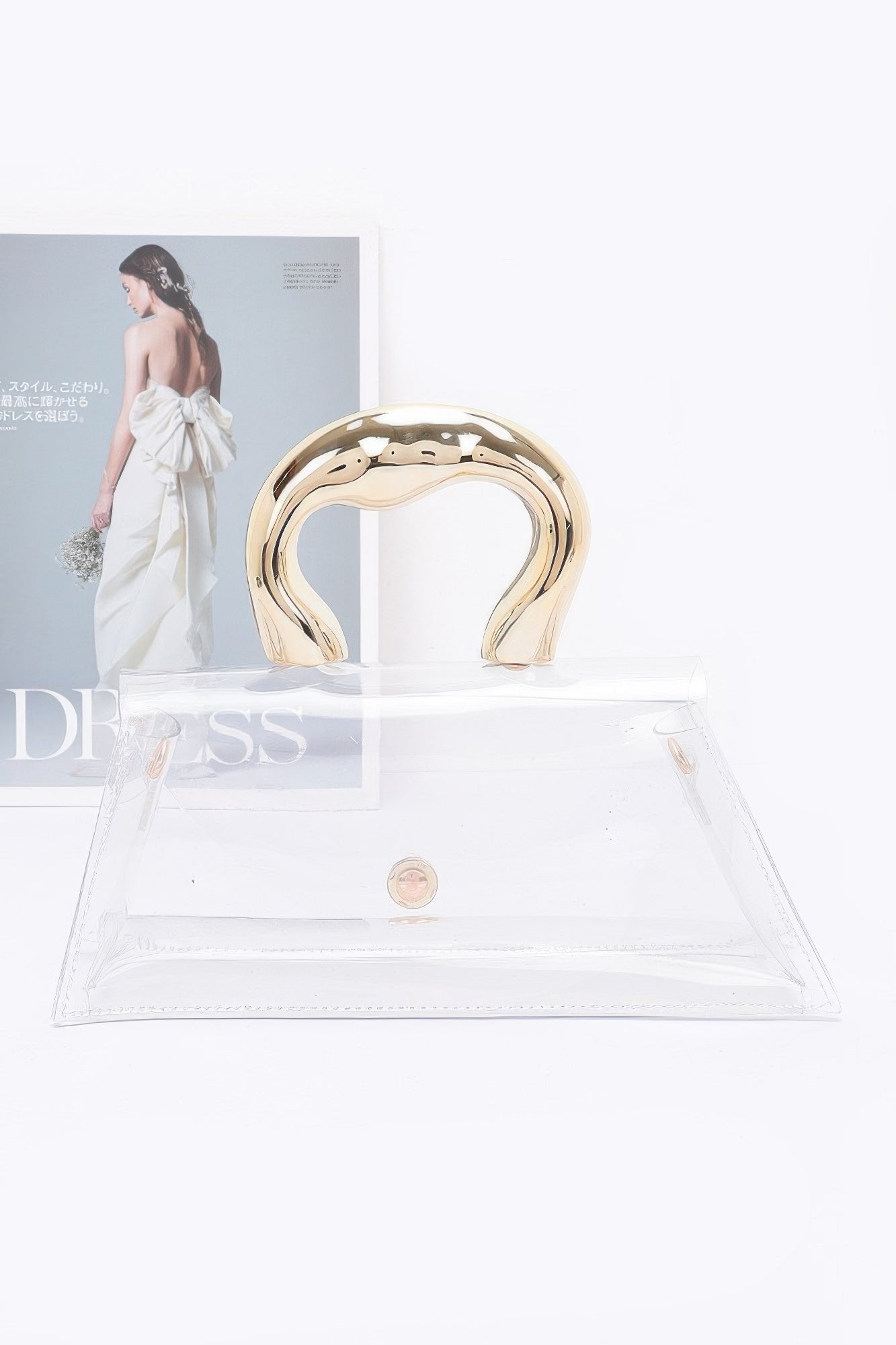 Pvc Clear Metal Handle Flap Bag product image