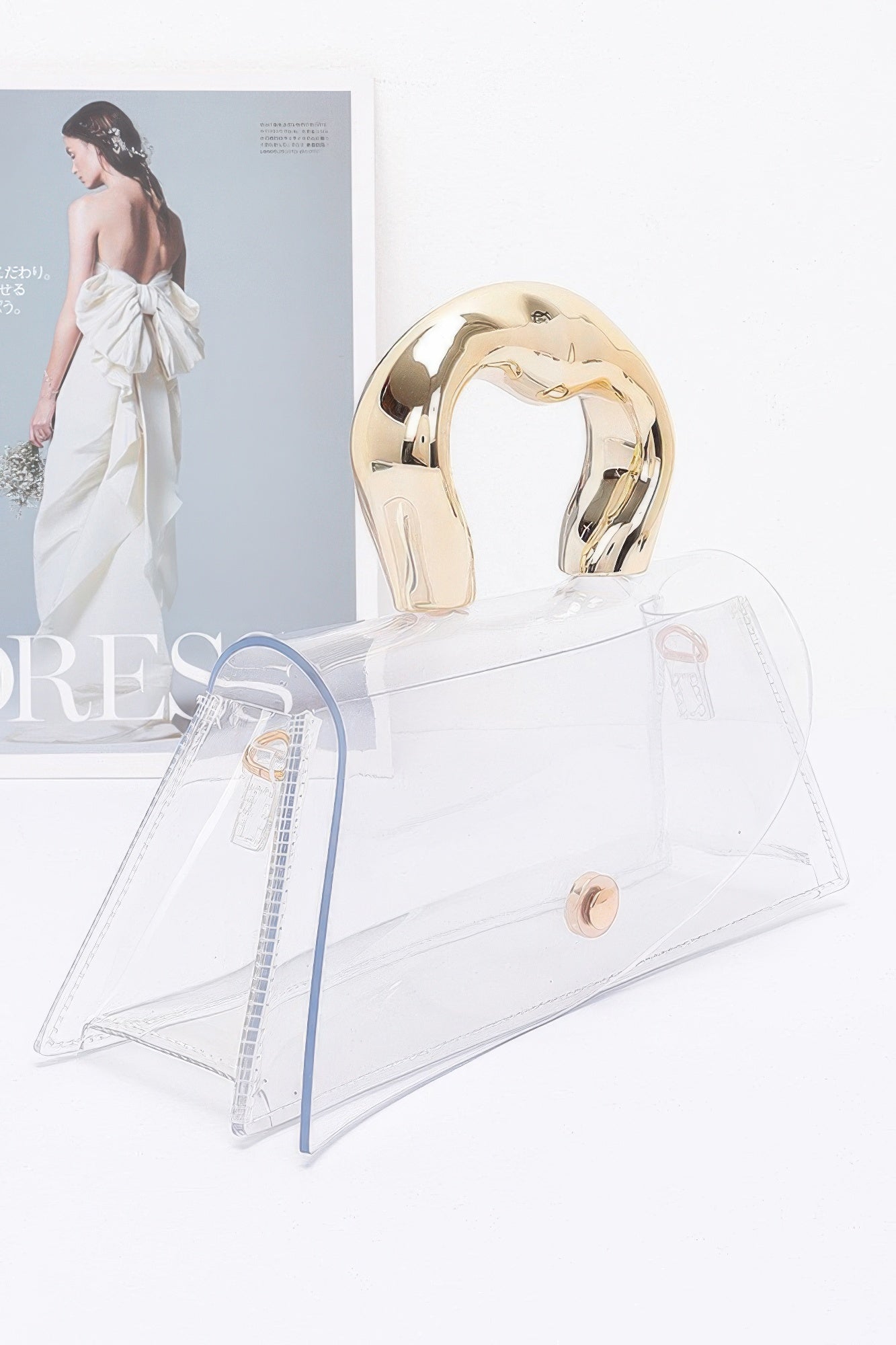 Pvc Clear Metal Handle Flap Bag product image