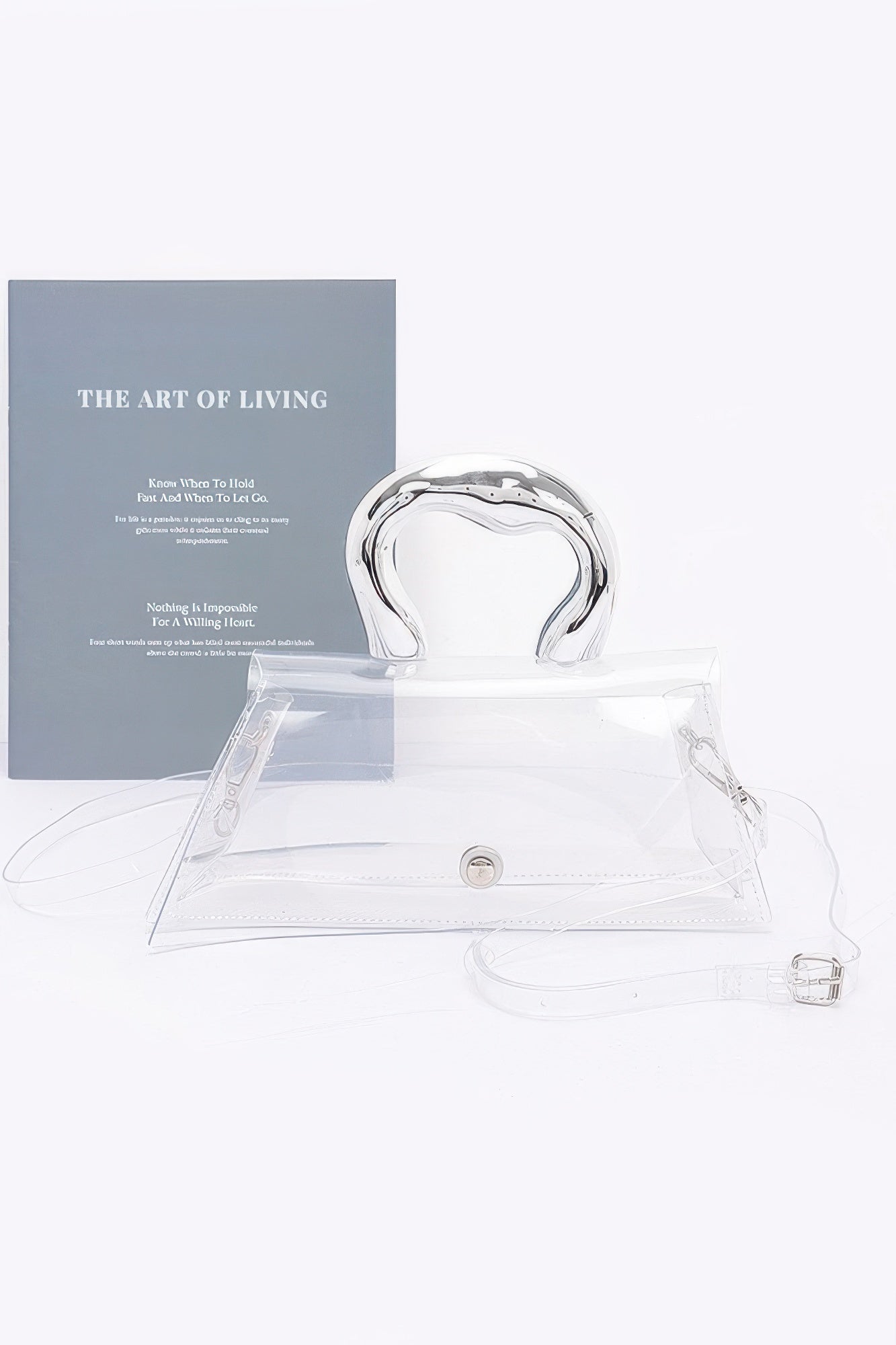 Pvc Clear Metal Handle Flap Bag product image