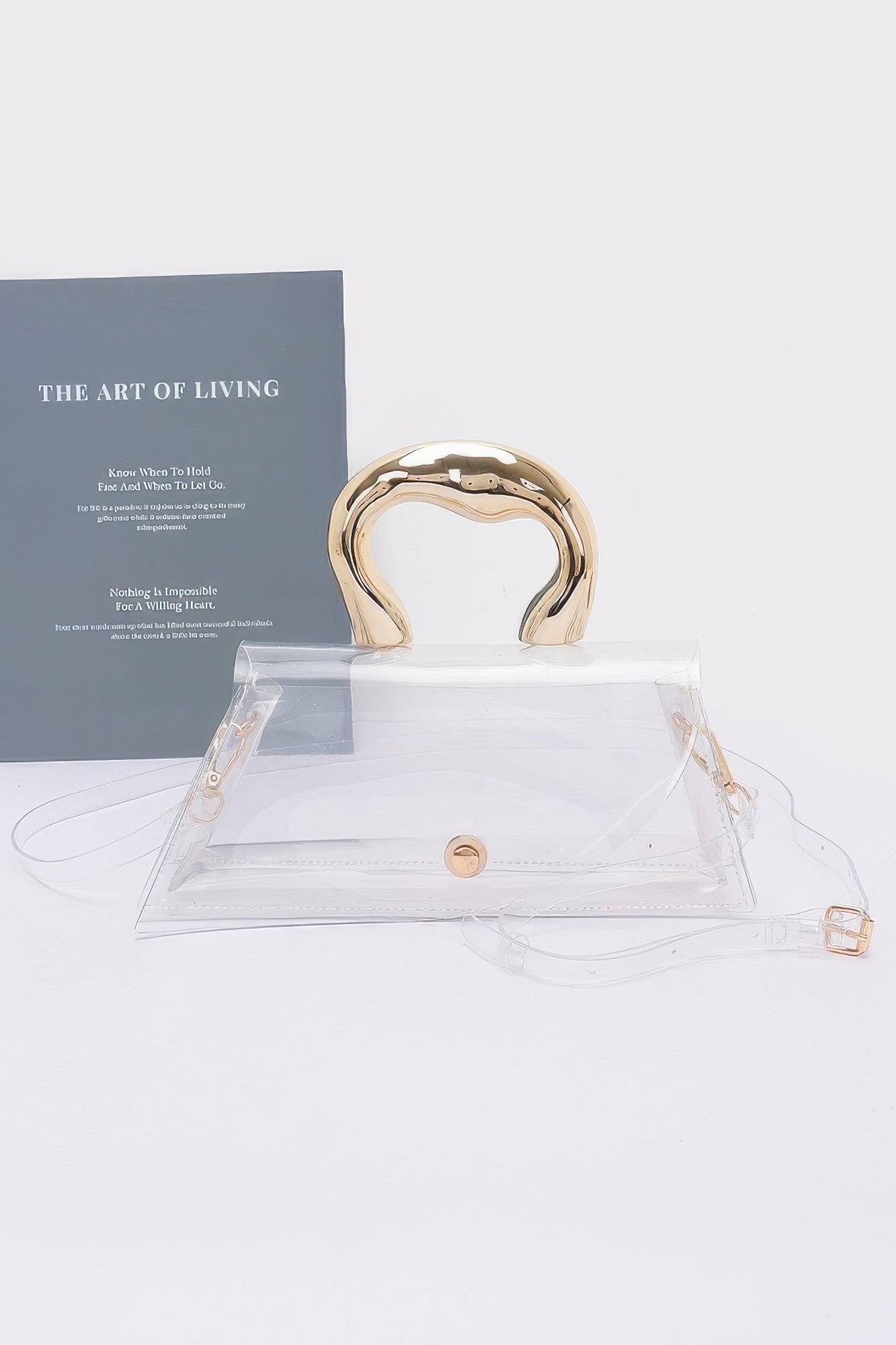 Pvc Clear Metal Handle Flap Bag product image