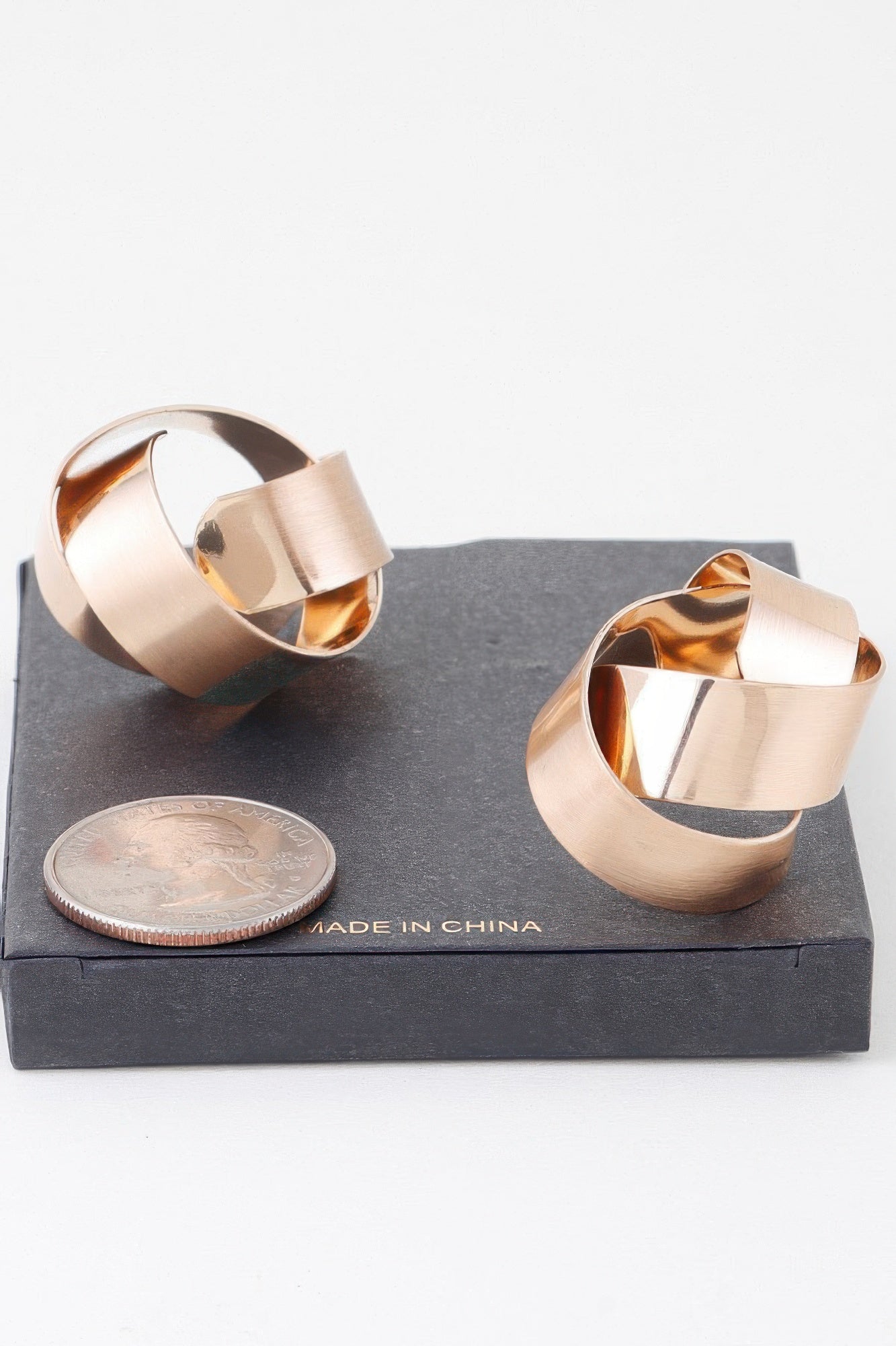 Delicate Shiny Curved Earrings product image