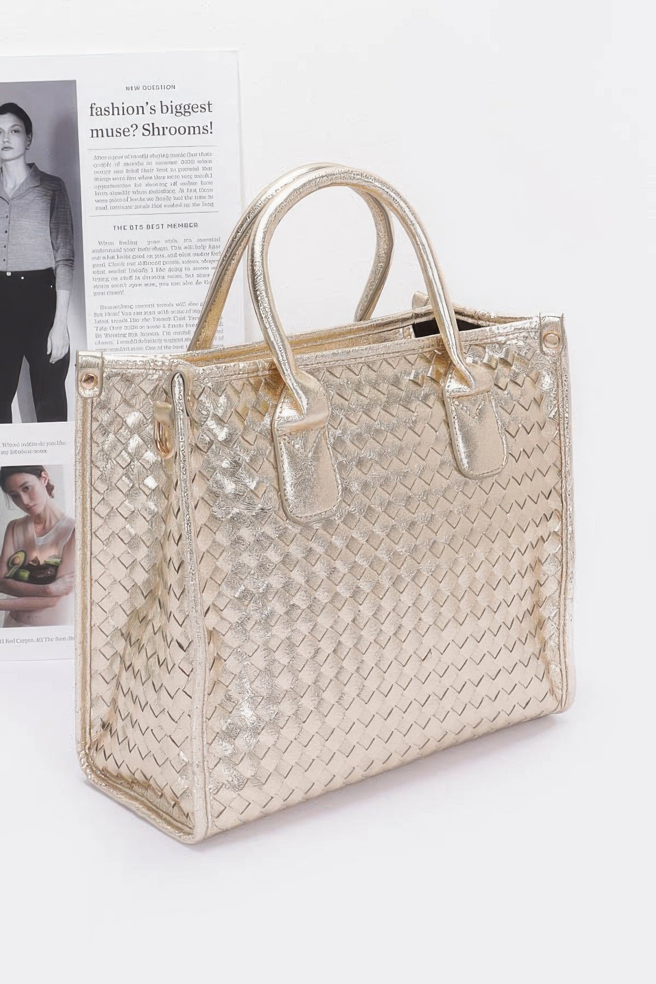 Metallic Braided Tote Bag product image