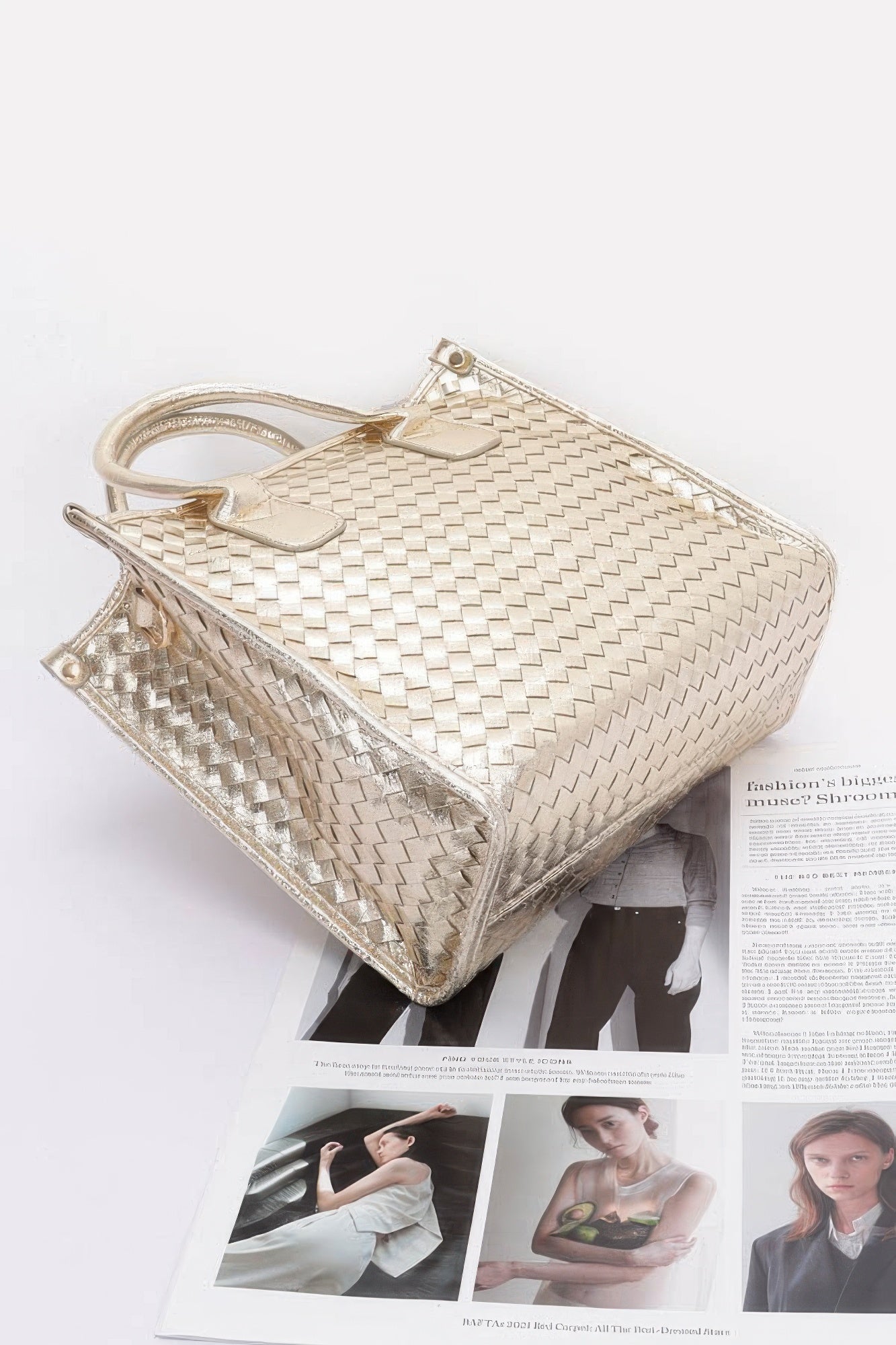 Metallic Braided Tote Bag product image