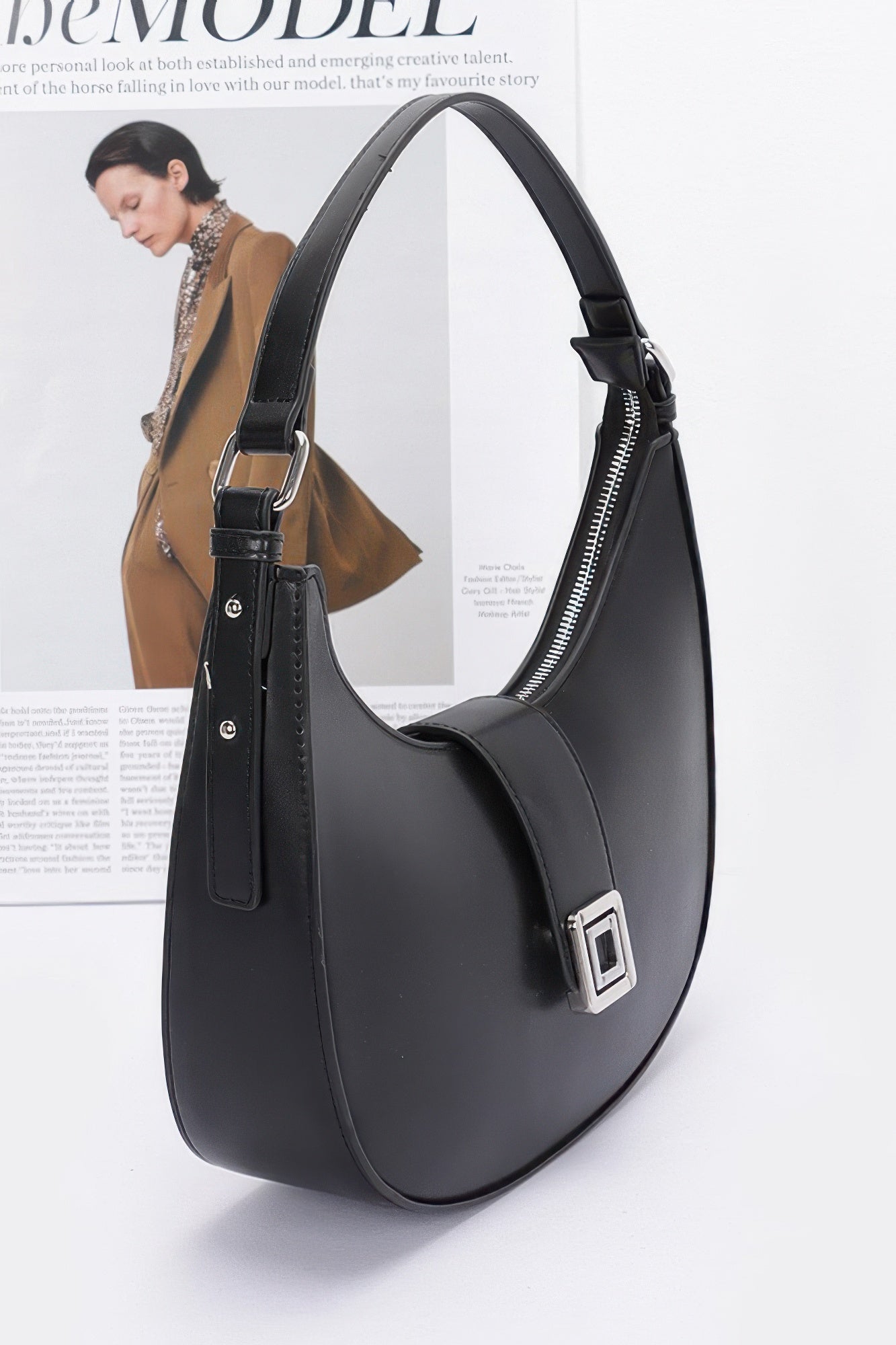 Faux Leather Hobo Bag product image