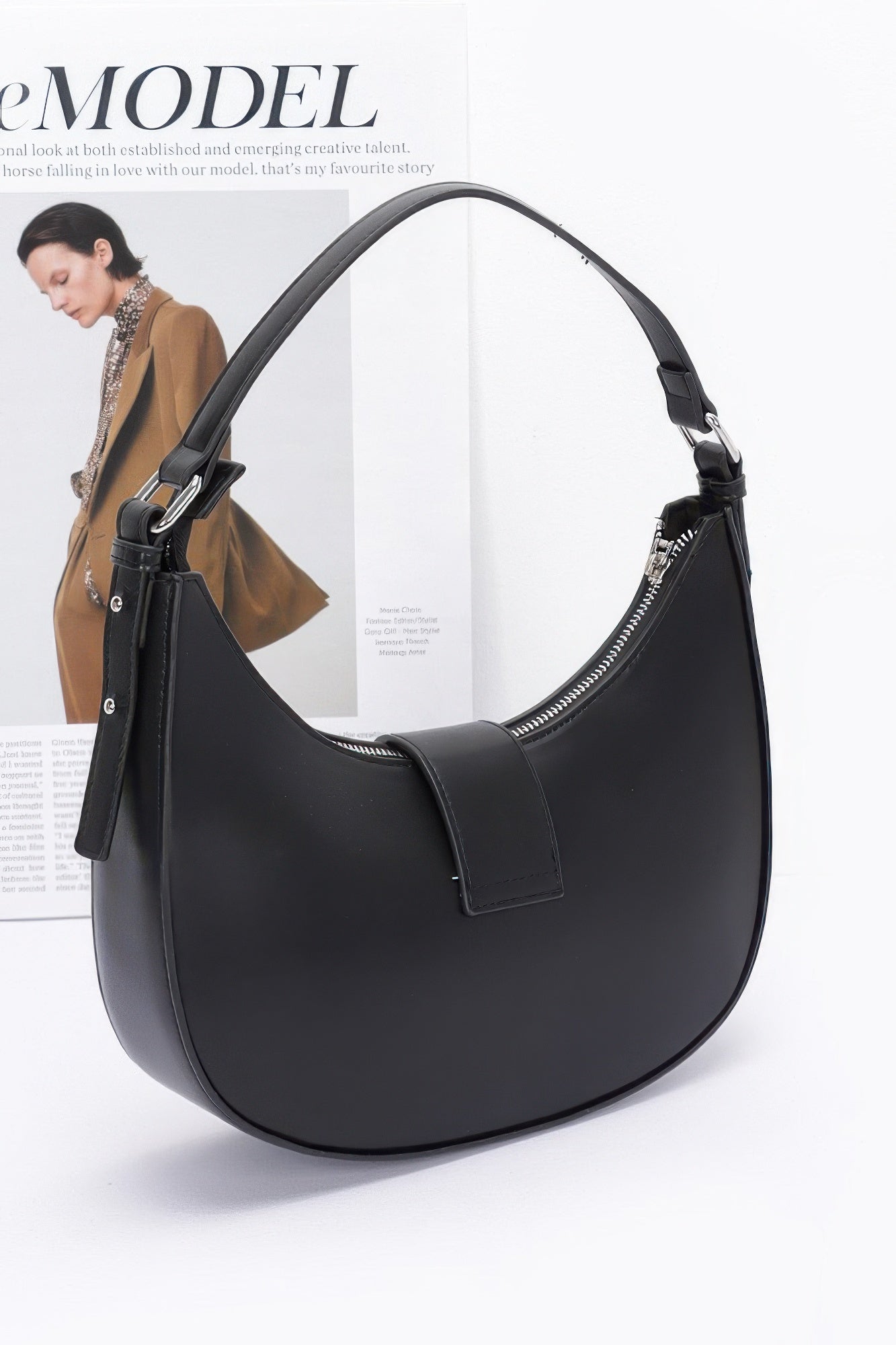Faux Leather Hobo Bag product image