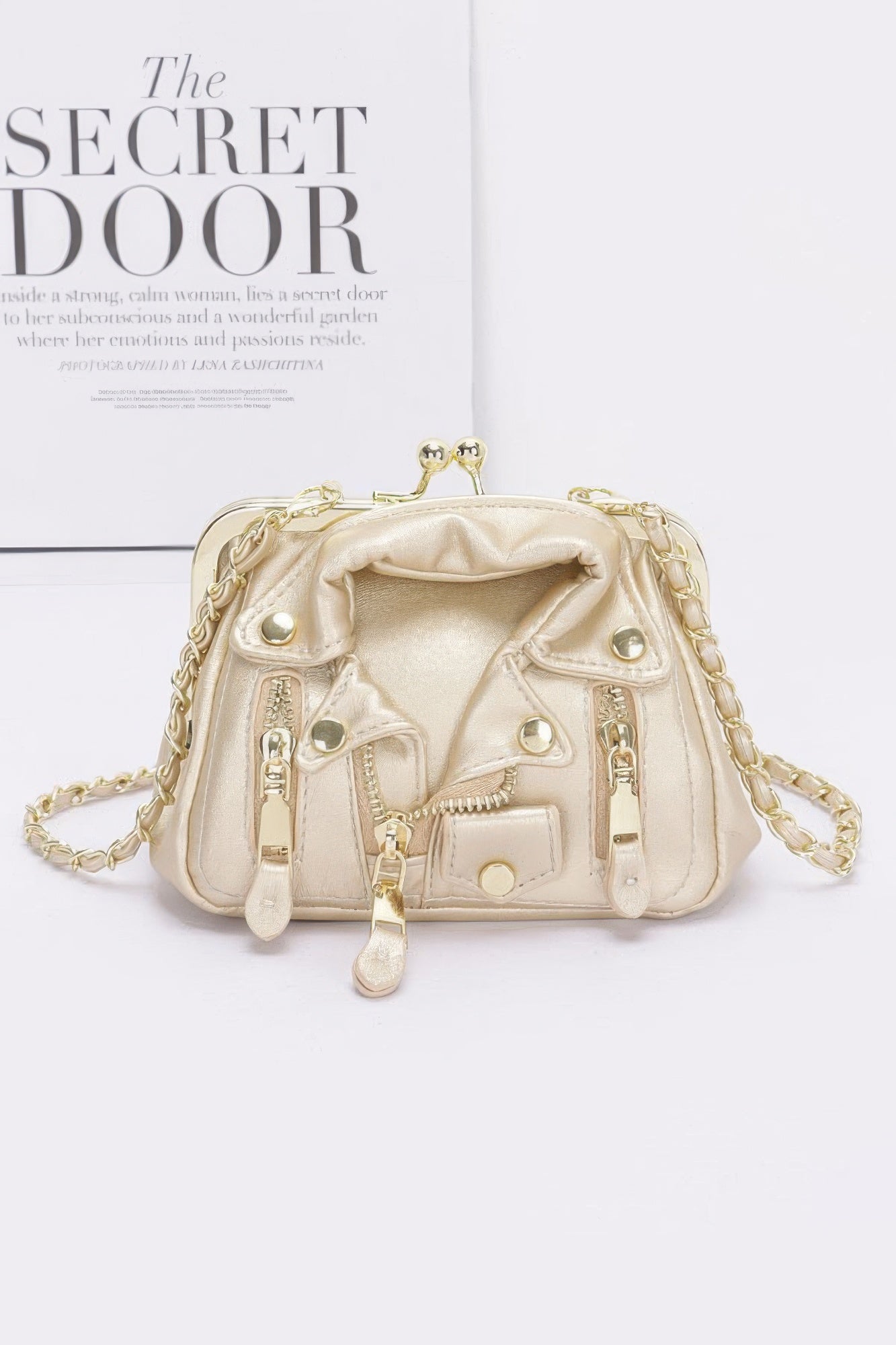 Faux Leather Jacket Style Crossbody Bag product image