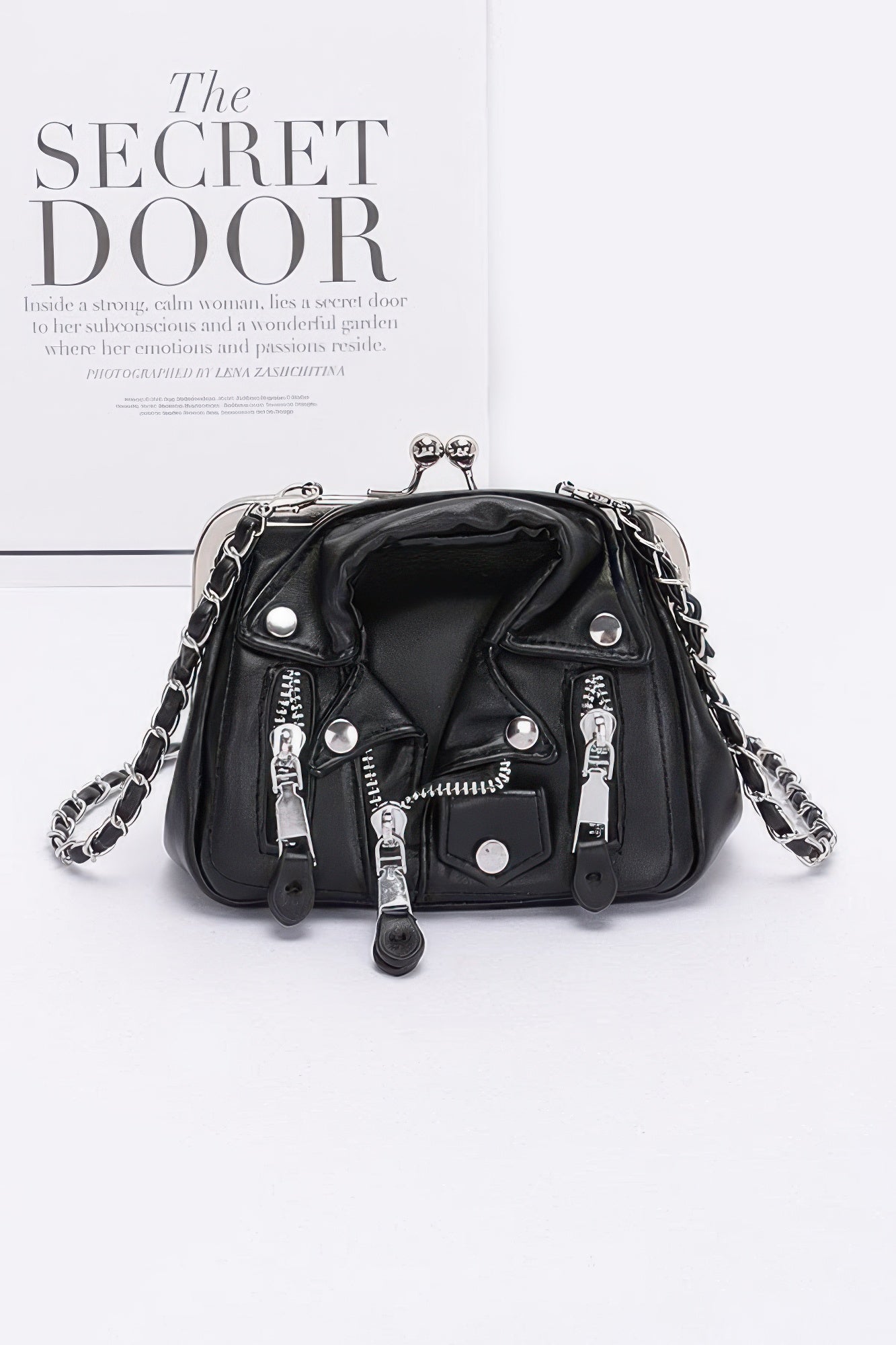 Faux Leather Jacket Style Crossbody Bag product image