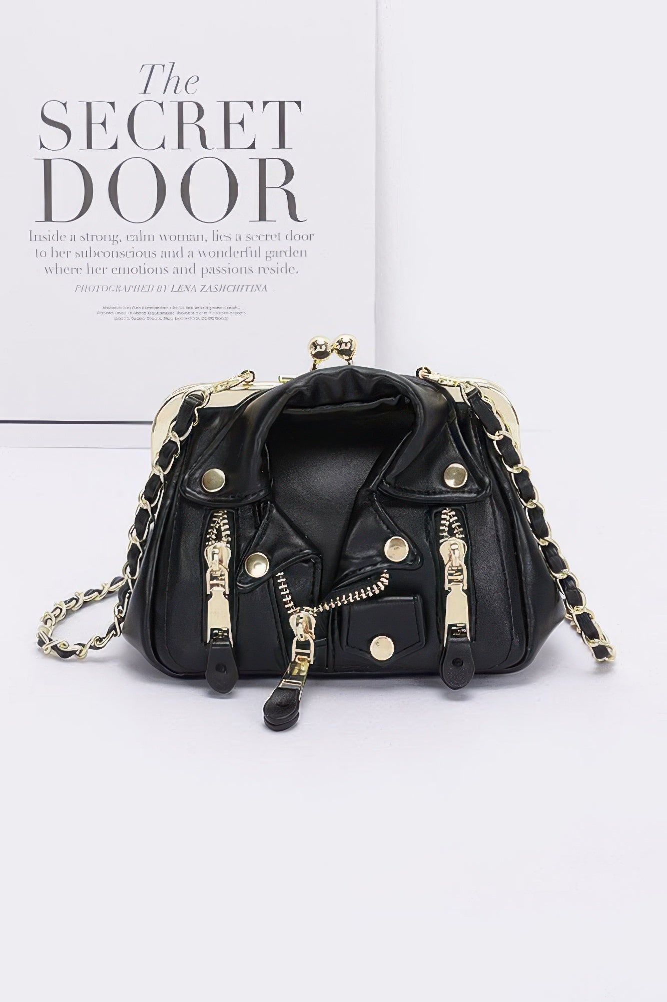 Faux Leather Jacket Style Crossbody Bag product image
