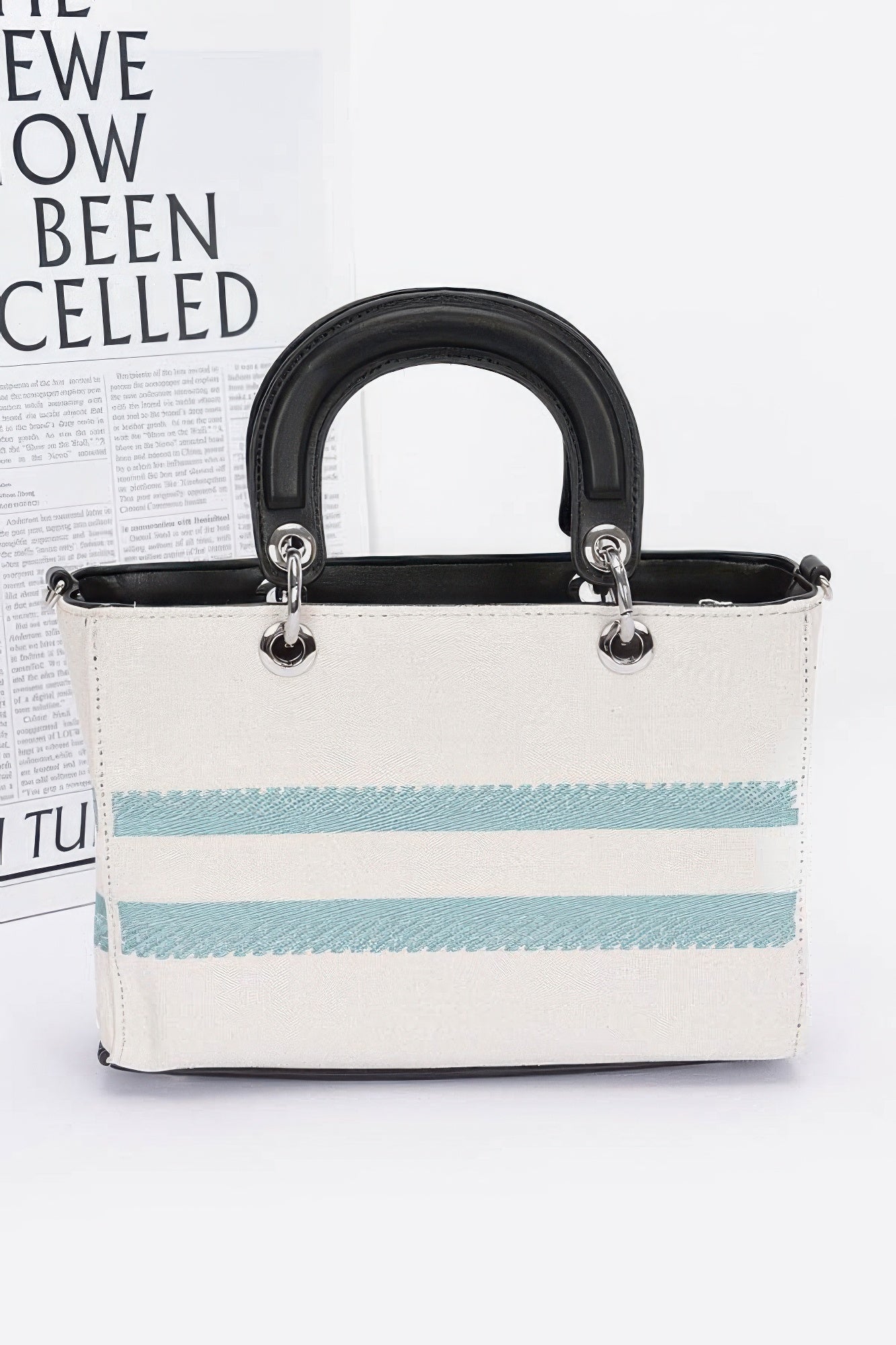 Embroidery Faux Leather Tote Bag product image