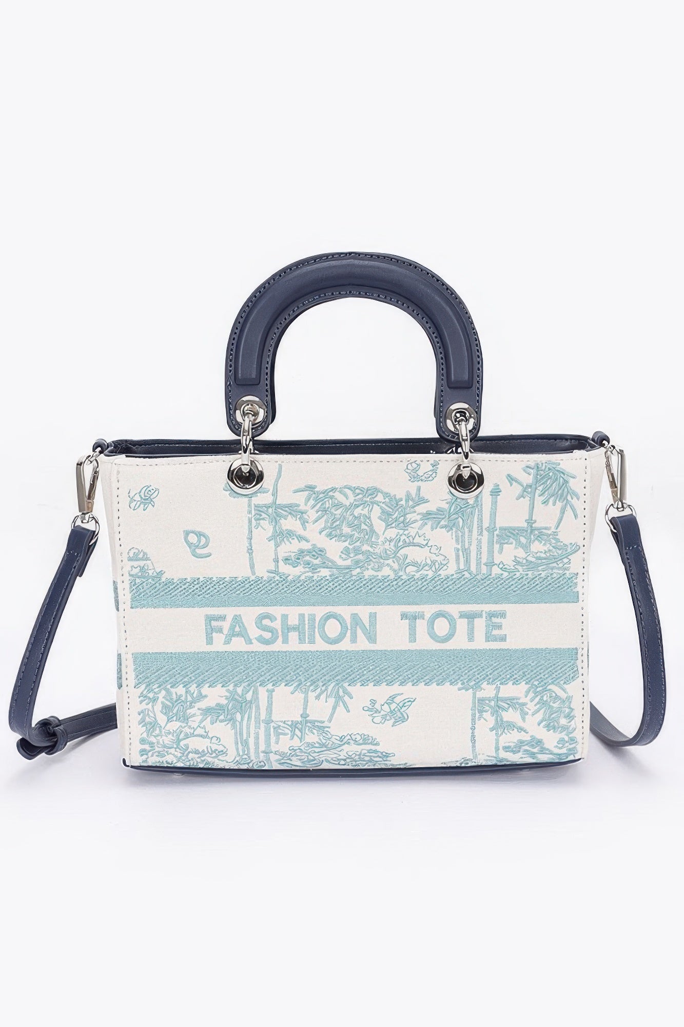 Embroidery Faux Leather Tote Bag product image