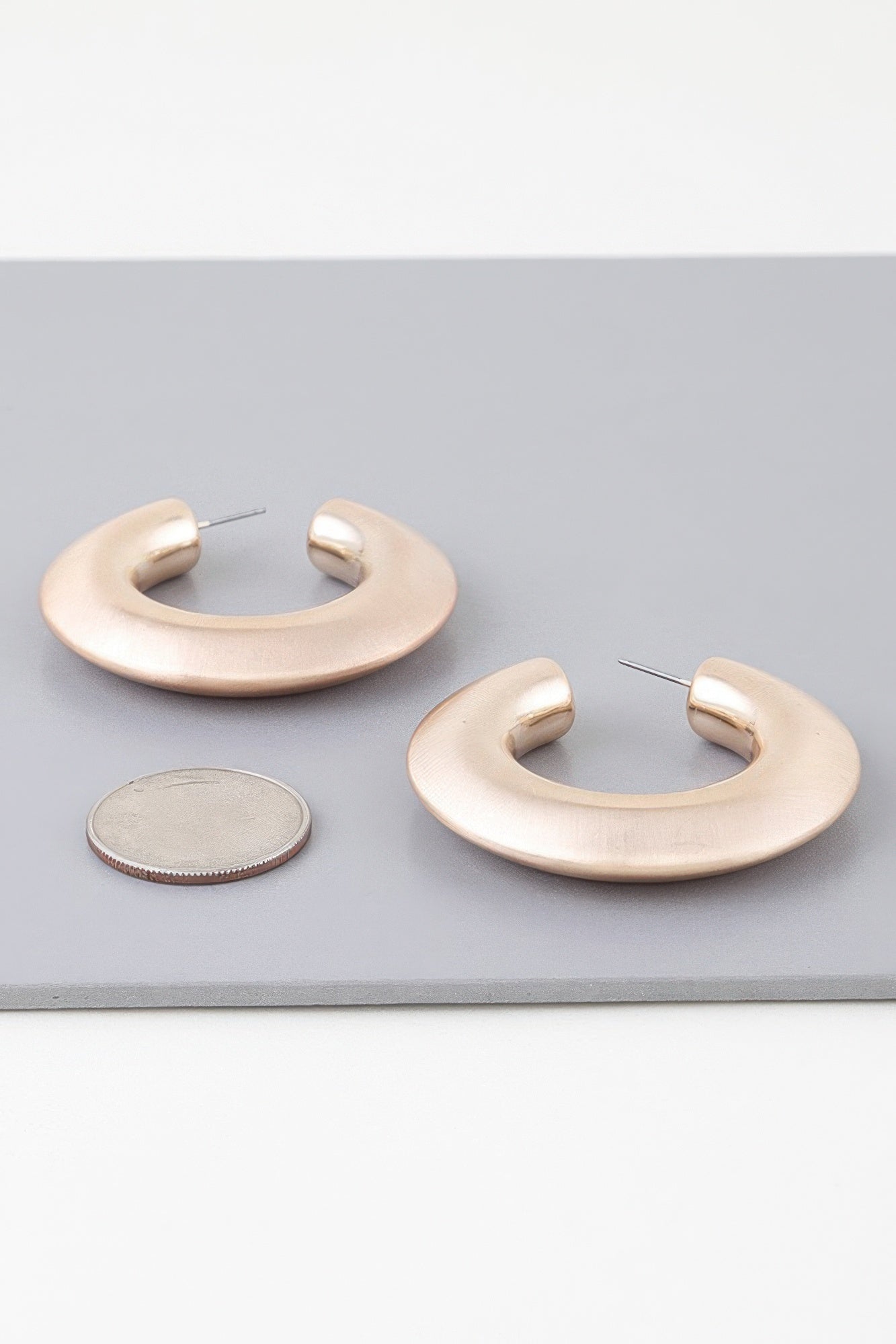 Matte Modern Hoop Earrings product image