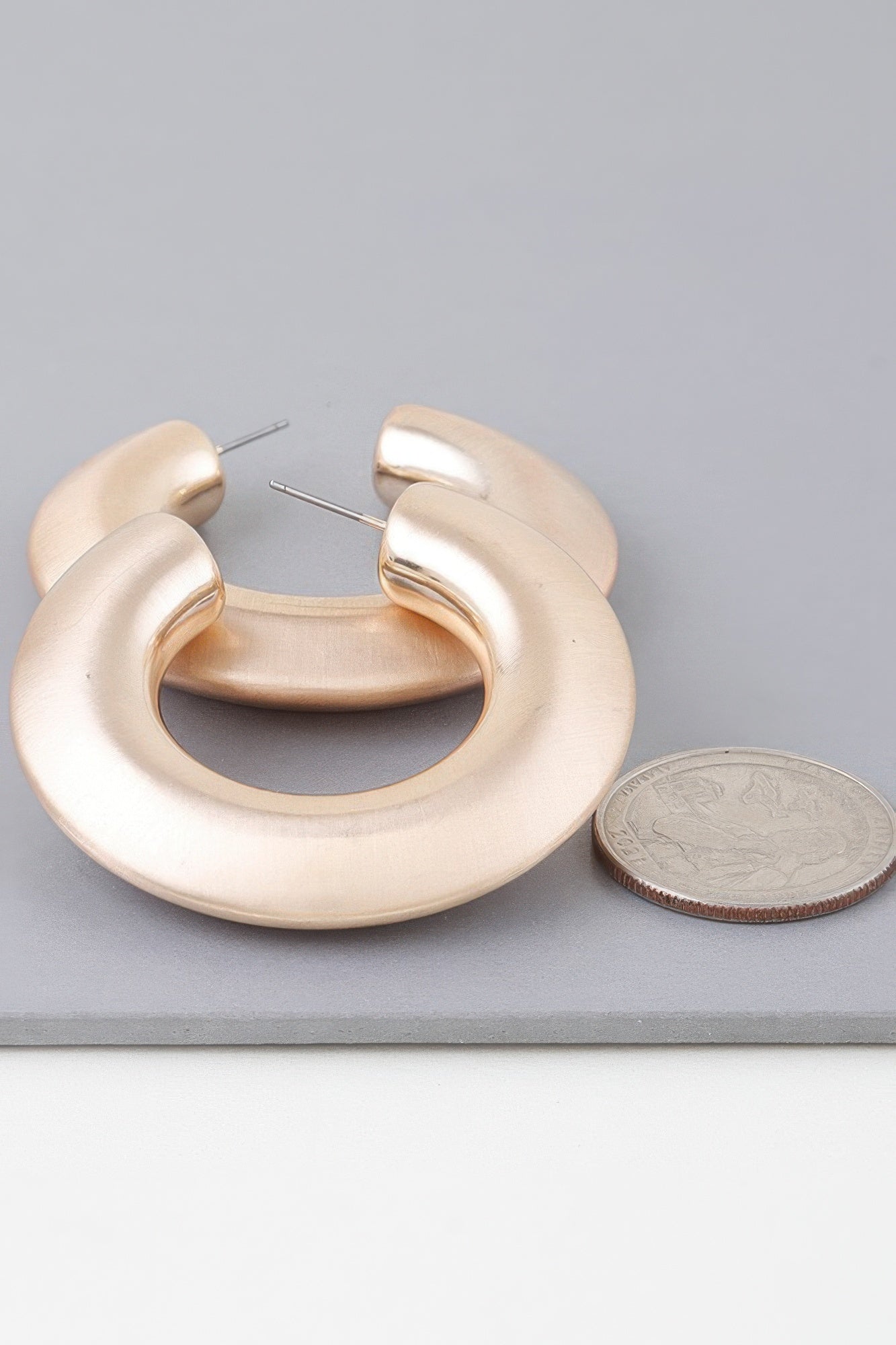 Matte Modern Hoop Earrings product image