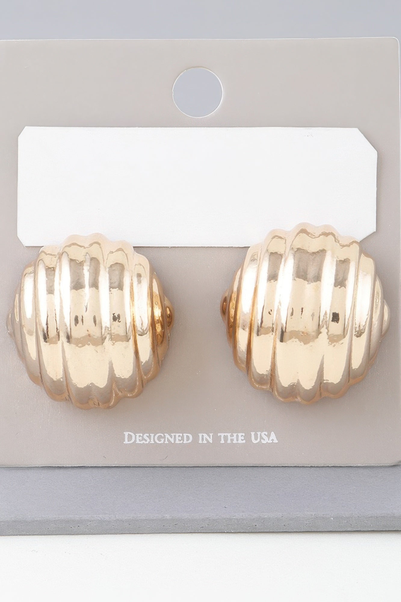 Multi Ribbed Dome Earrings product image