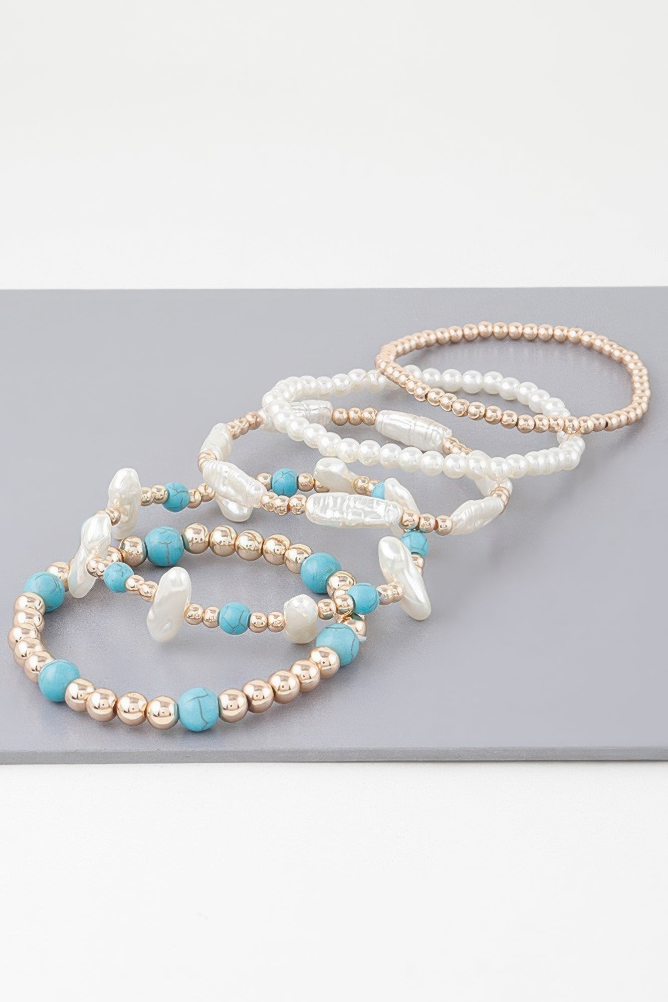 Multi Stone N Pearl Beaded Bracelet product image