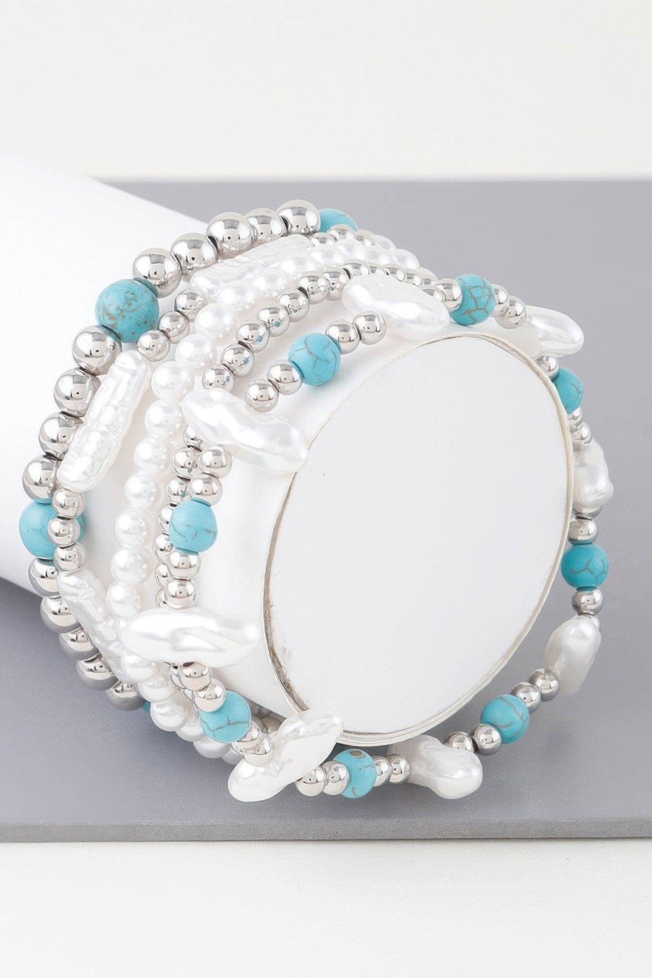 Multi Stone N Pearl Beaded Bracelet product image