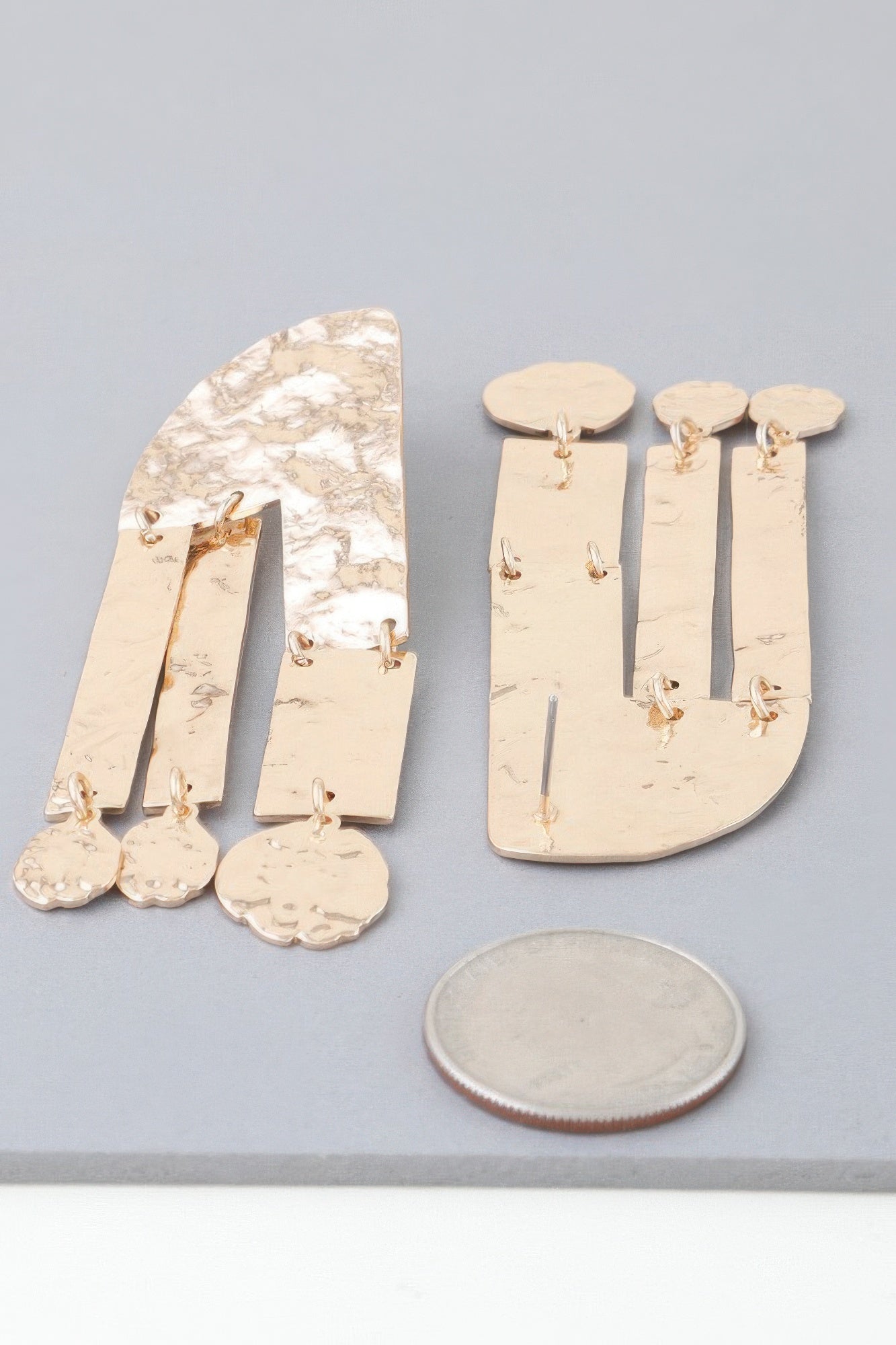 Shiny Hammered Drop Earrings product image