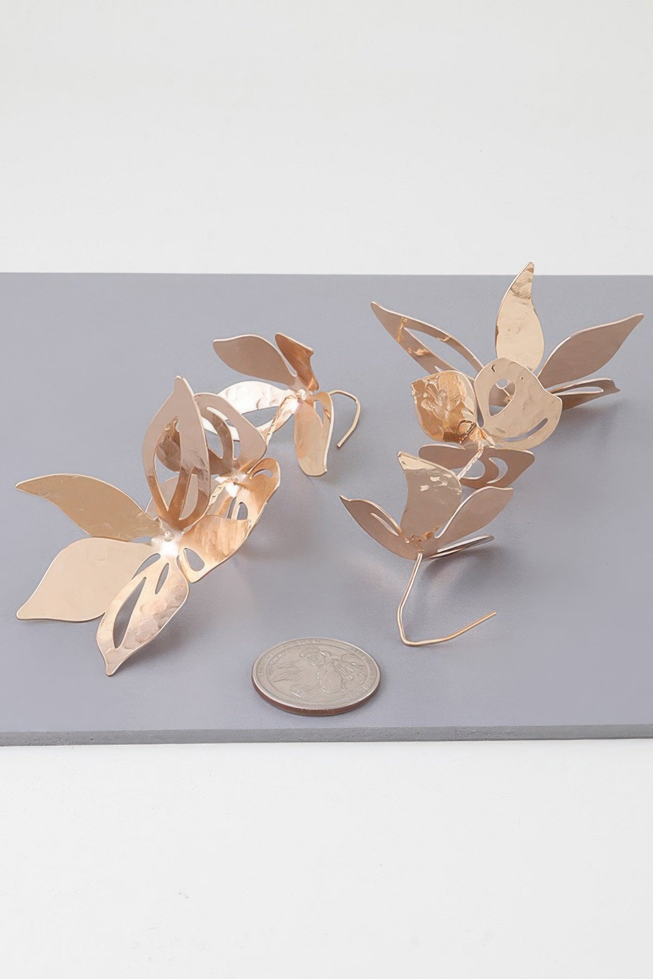 Triple Delicate Flower Drop Earrings product image