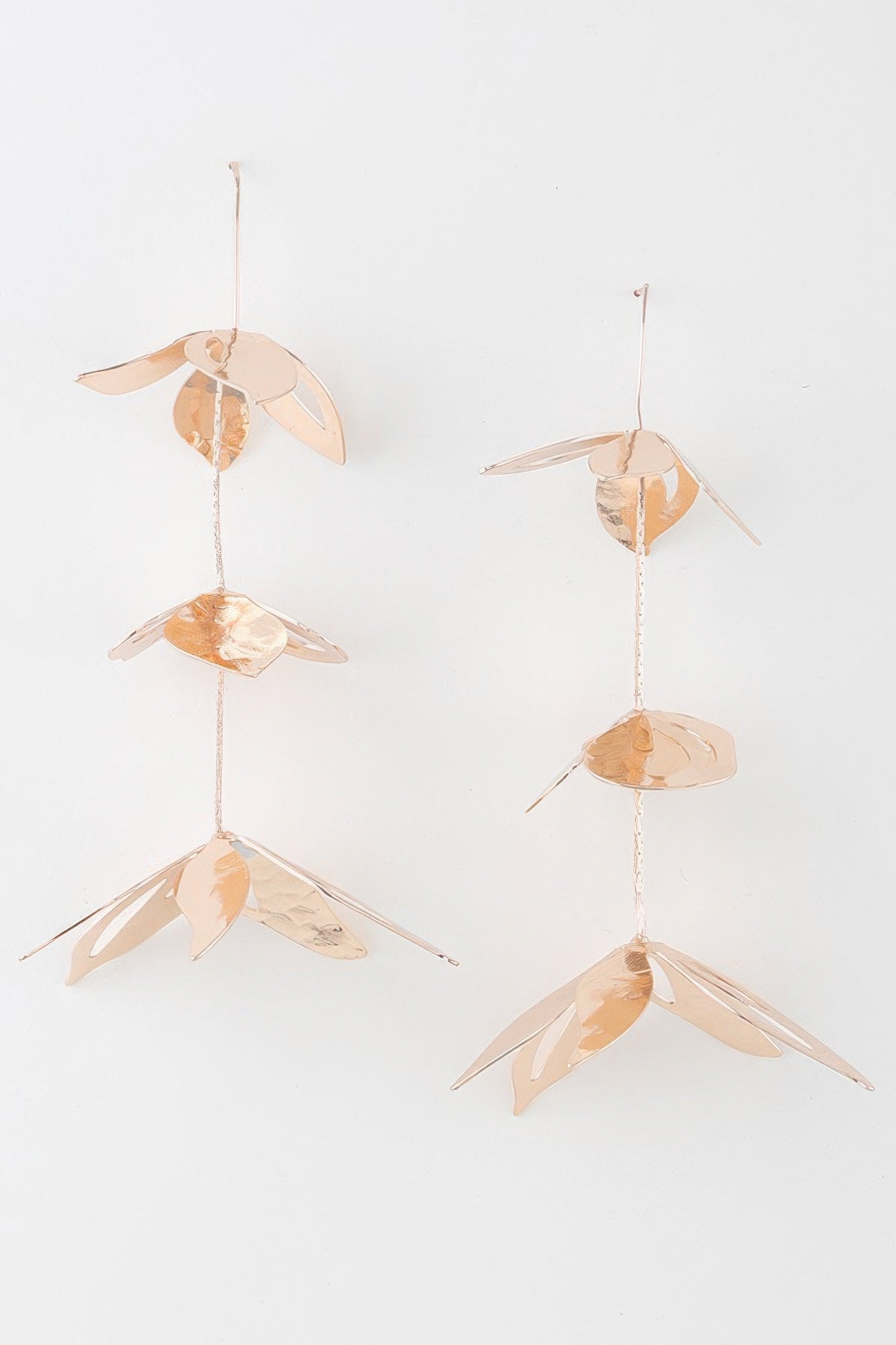 Triple Delicate Flower Drop Earrings product image