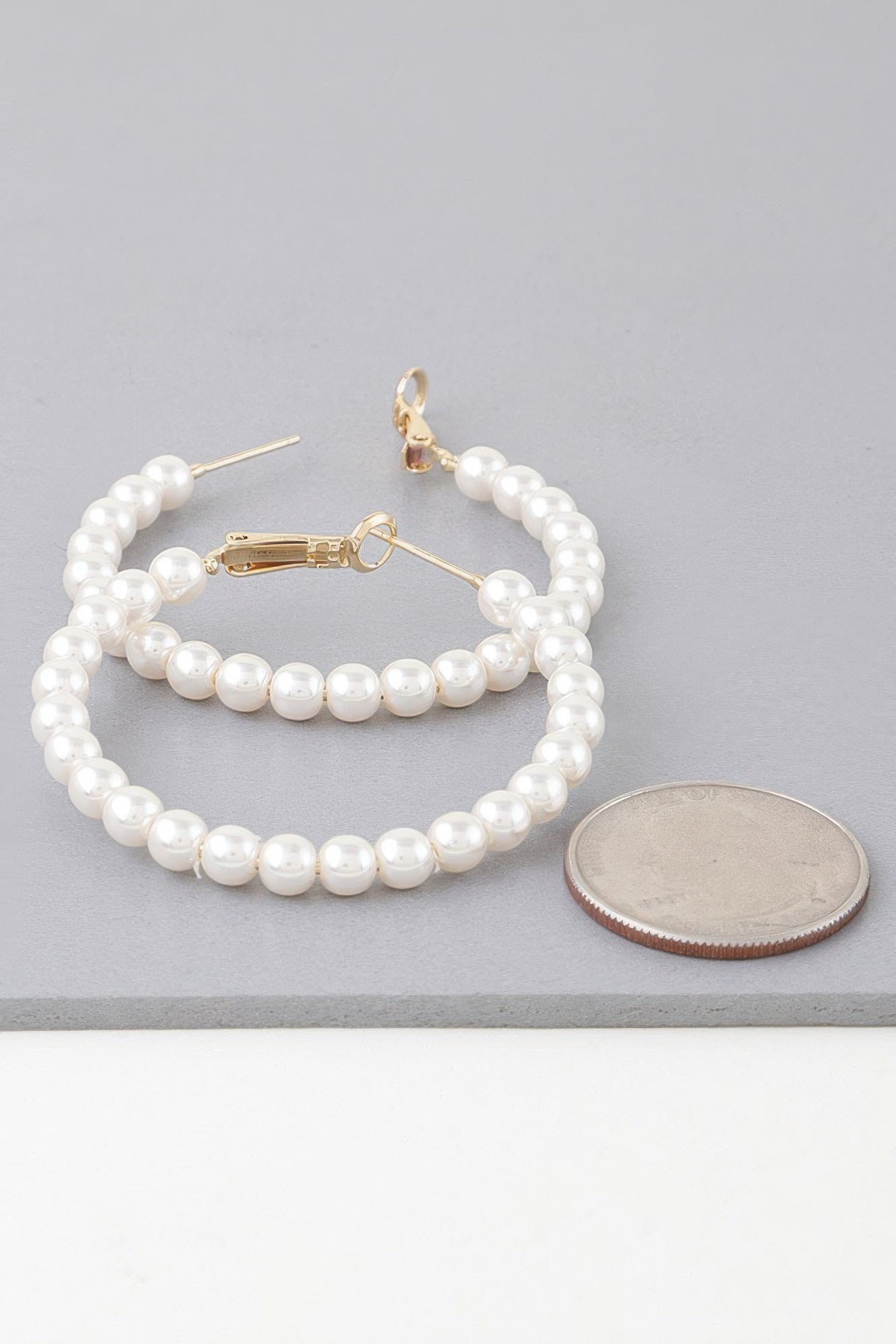 Multi Pearl Hoop Earrings product image