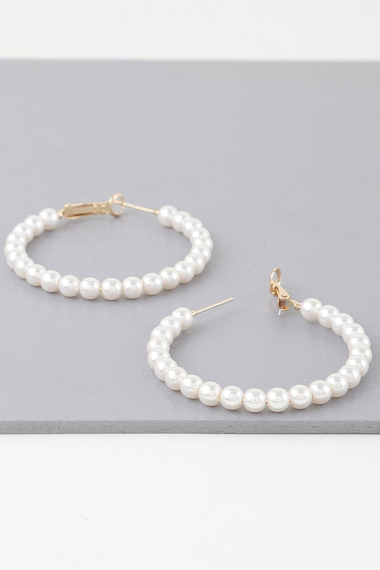 Multi Pearl Hoop Earrings product image