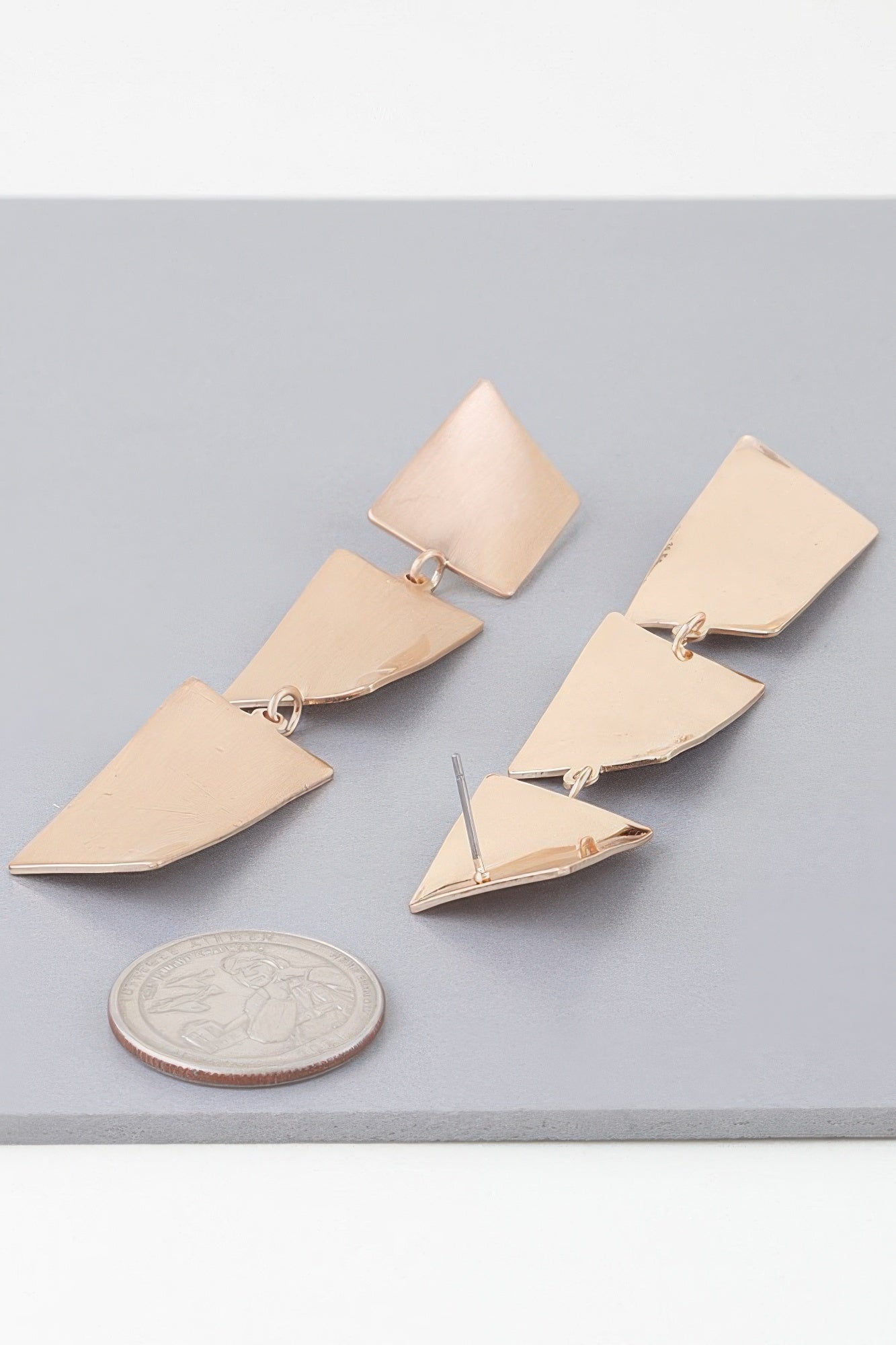 Triple Geometric Drop Earrings product image