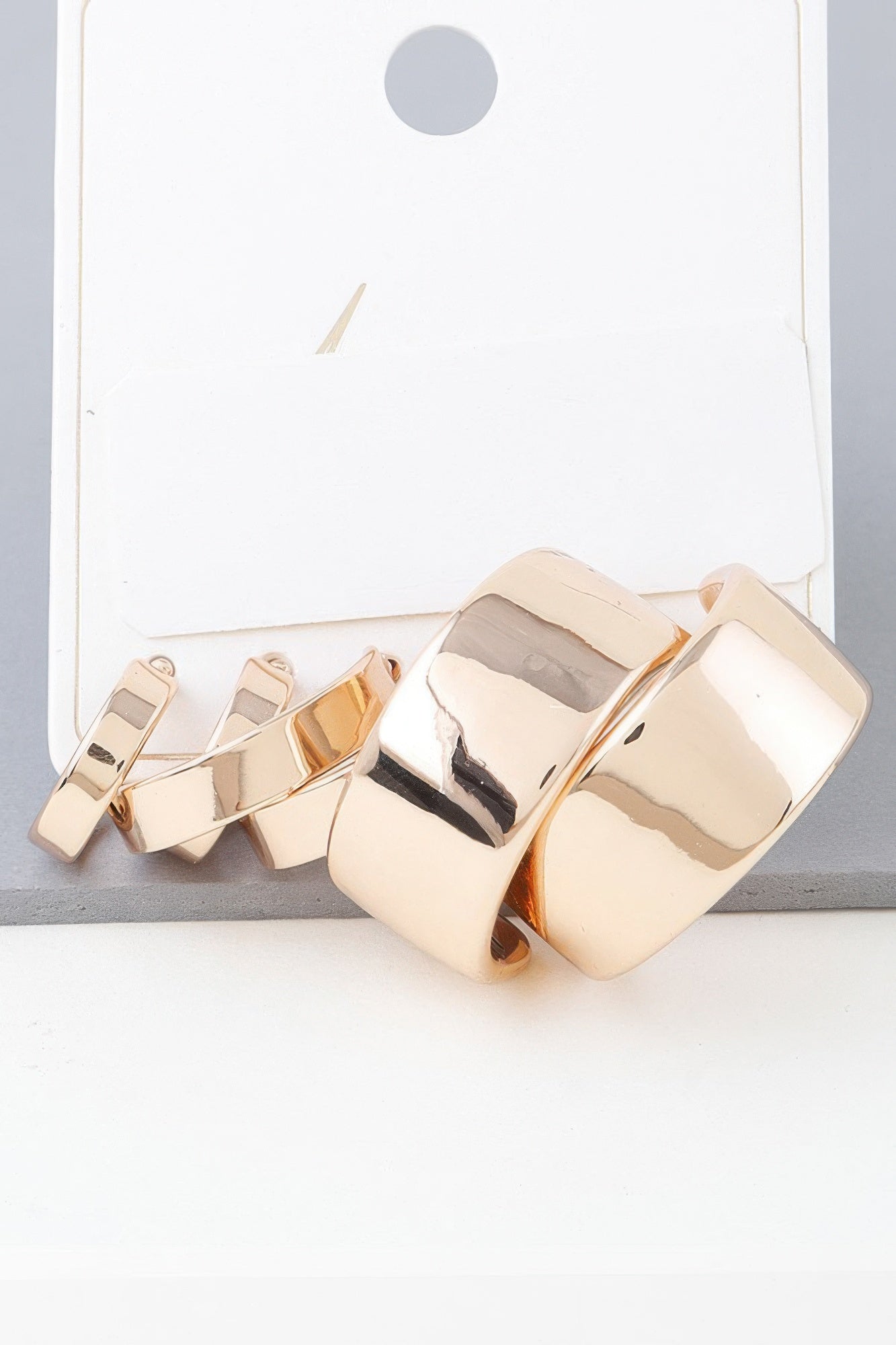 Multi Shiny Modern Hoop Earrings Set product image