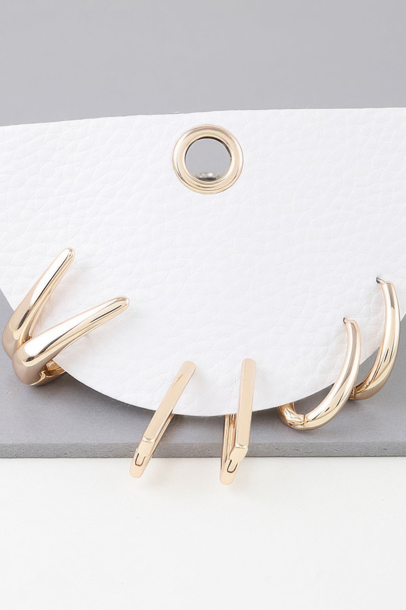 Multi Shiny Modern Hoop Earrings Set product image