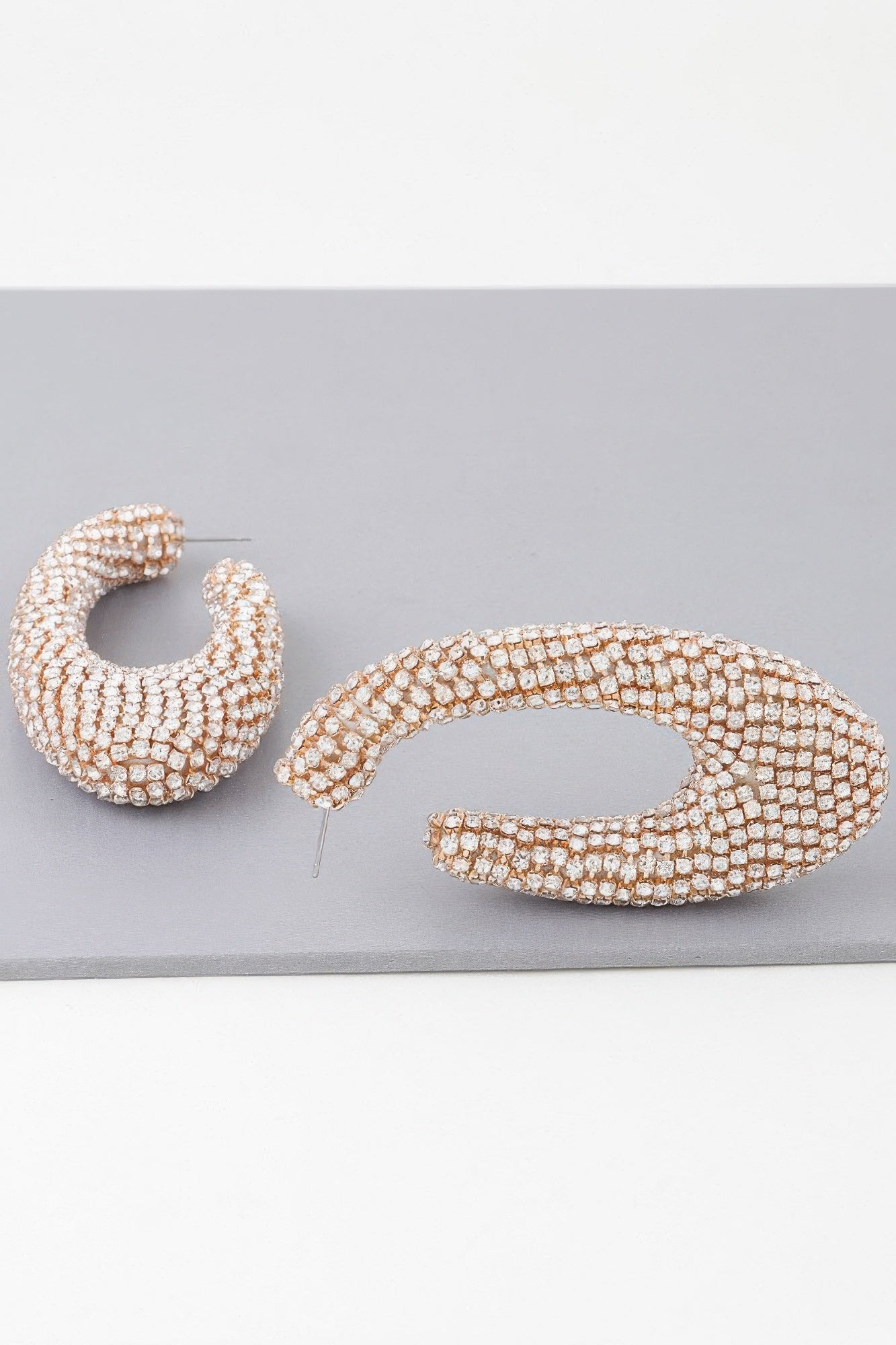 Bejeweled Abstract Oval Earrings product image