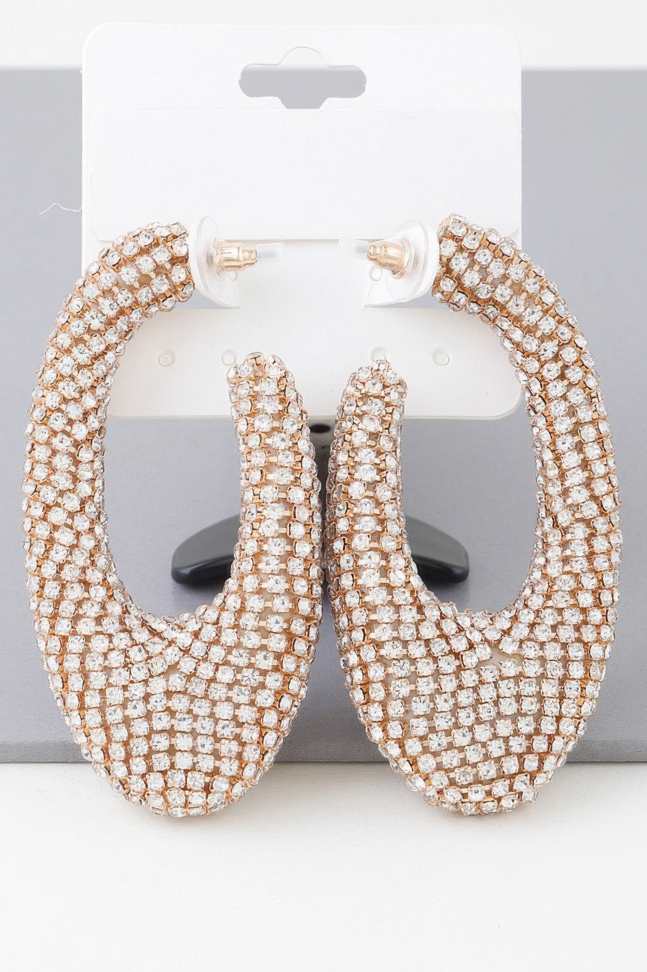 Bejeweled Abstract Oval Earrings product image