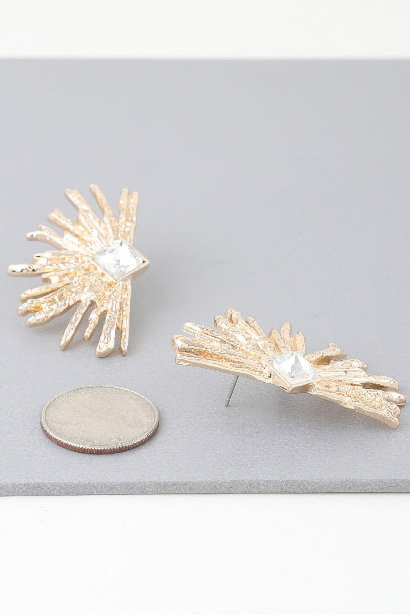 Diamond Rhinestone Flare Earrings product image