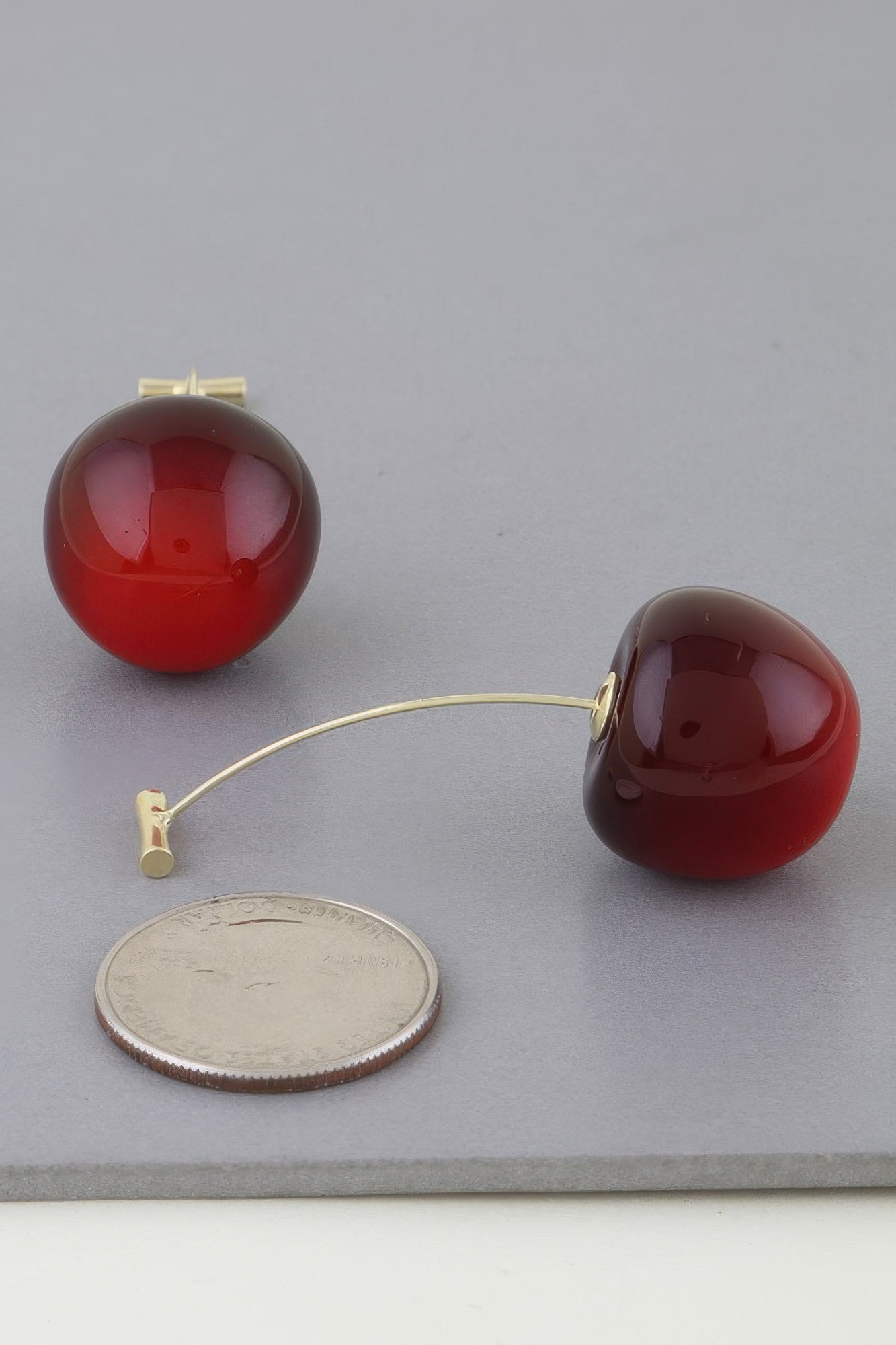 Deep Cherry Stud Earrings product image
