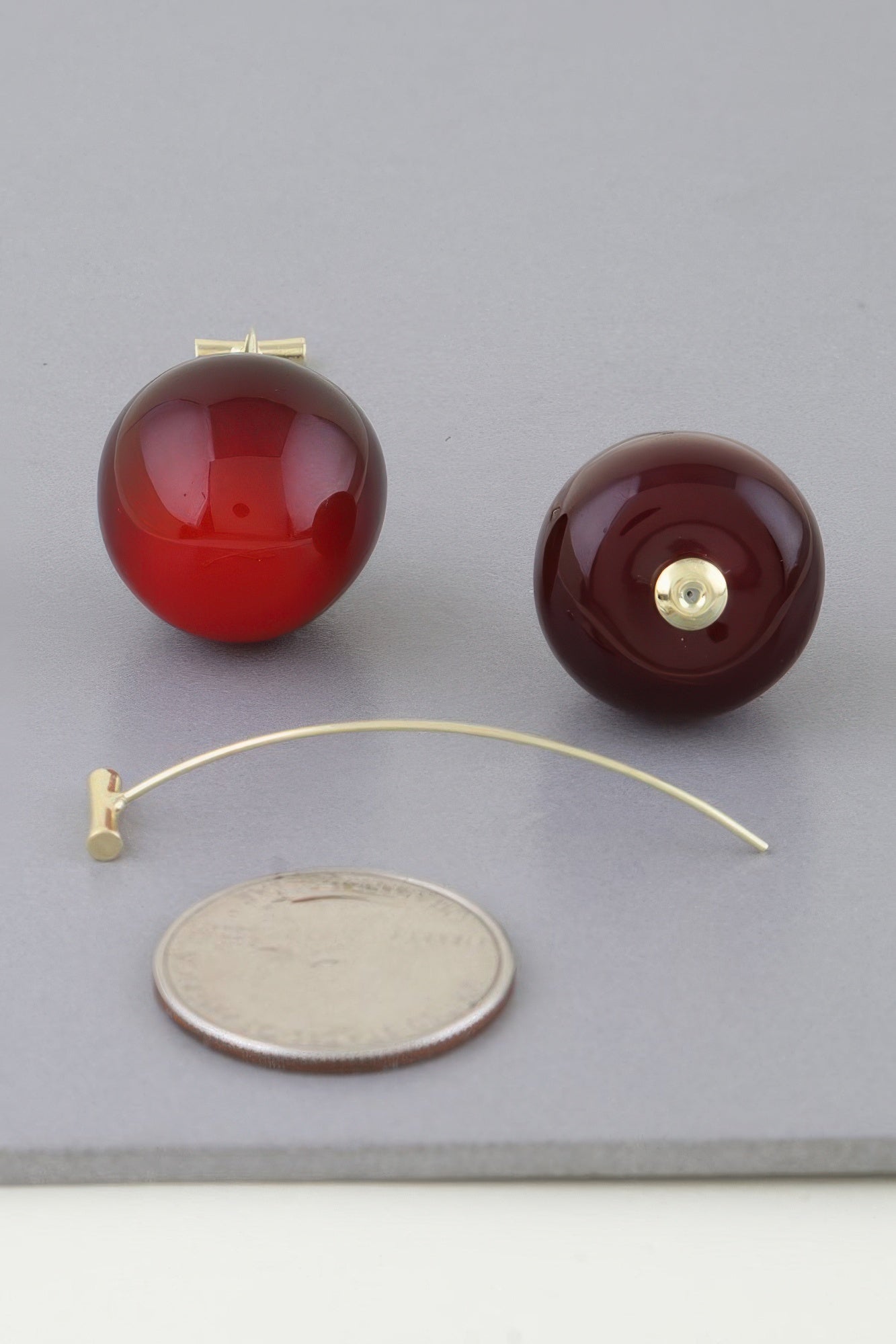 Deep Cherry Stud Earrings product image
