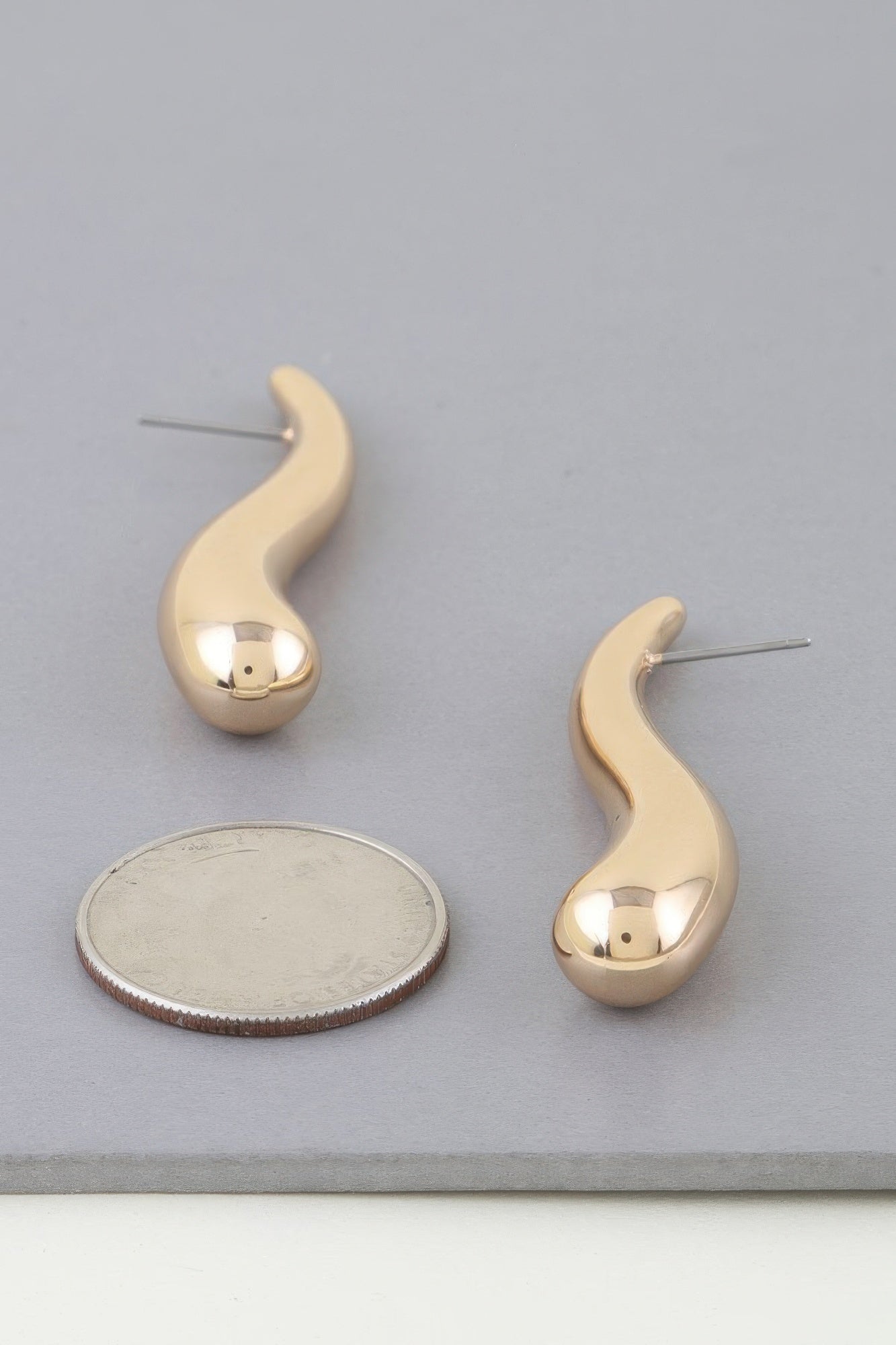 Abstract Wave Teardrop Earrings product image