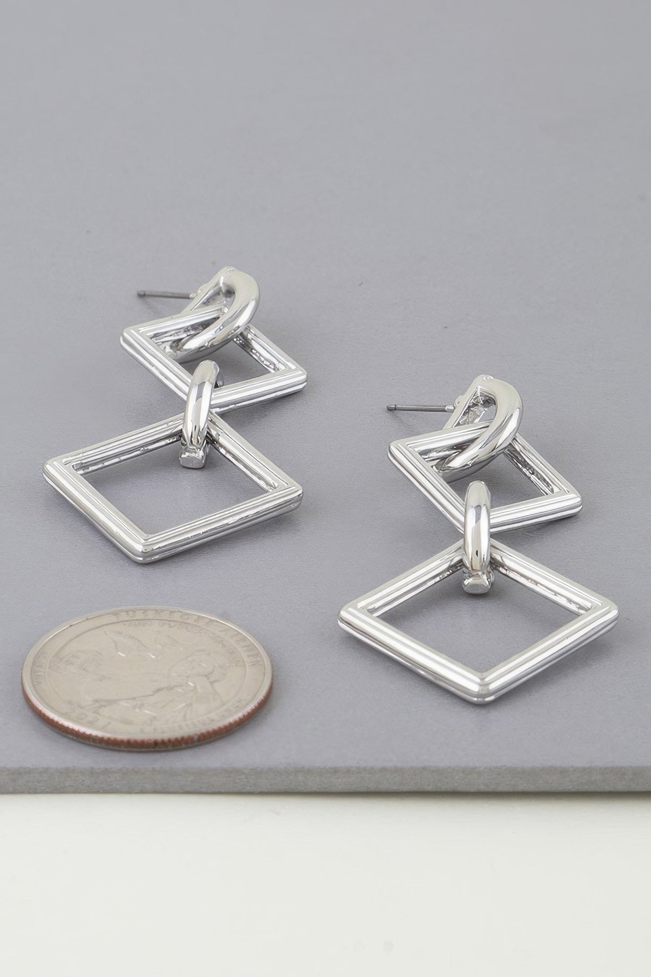 Diamond Chain Drop Earrings product image